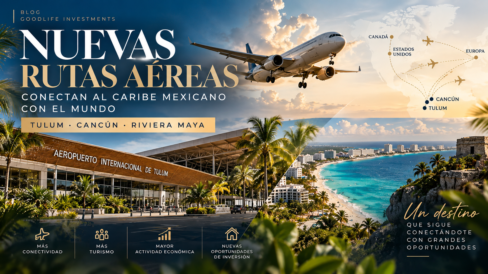 El Caribe Mexicano fortalece su conectividad Aérea: nuevas rutas internacionales impulsan las perspectivas del turismo y la inversión en 2026–2027