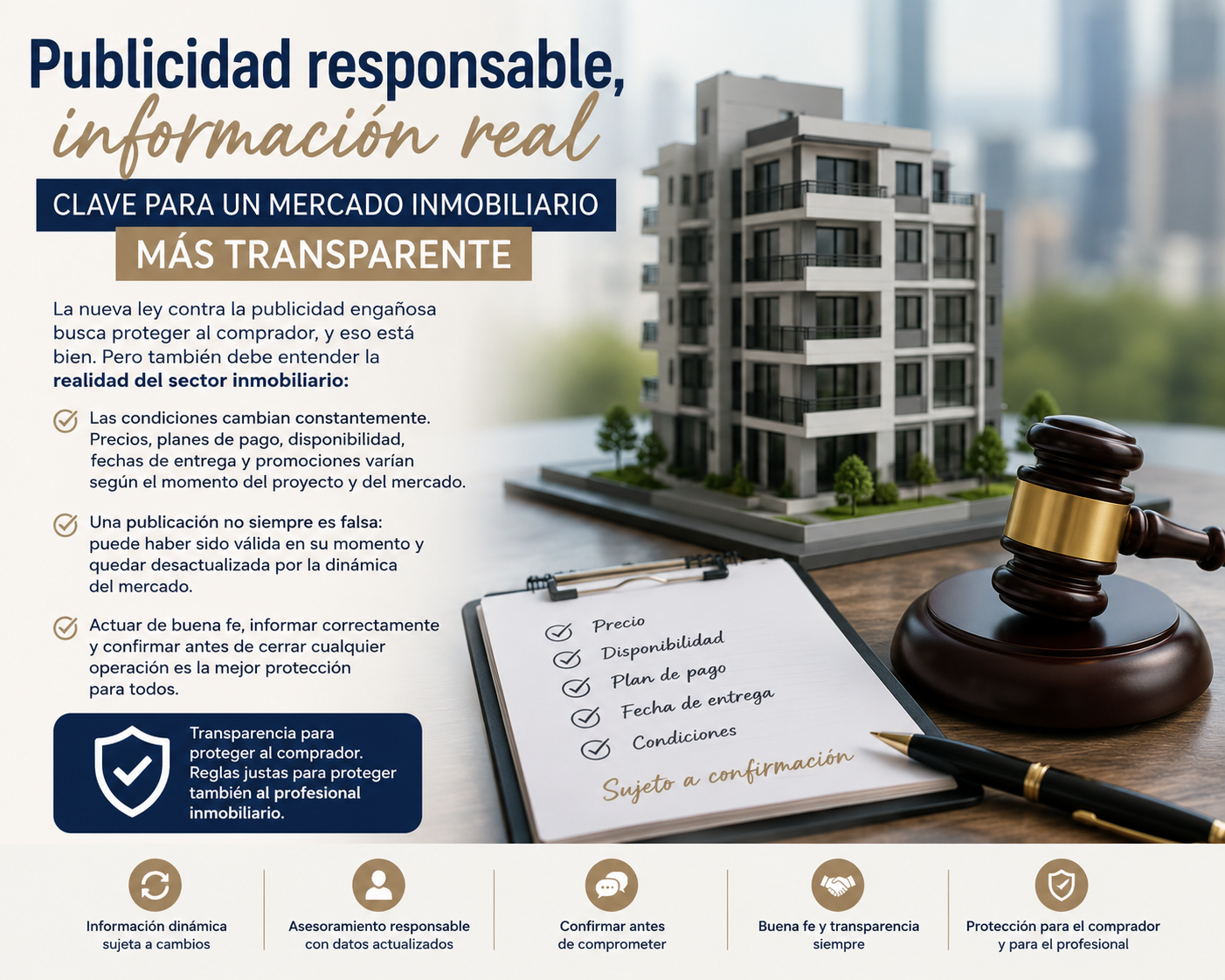 Publicidad inmobiliaria responsable: transparencia sí, pero con reglas realistas