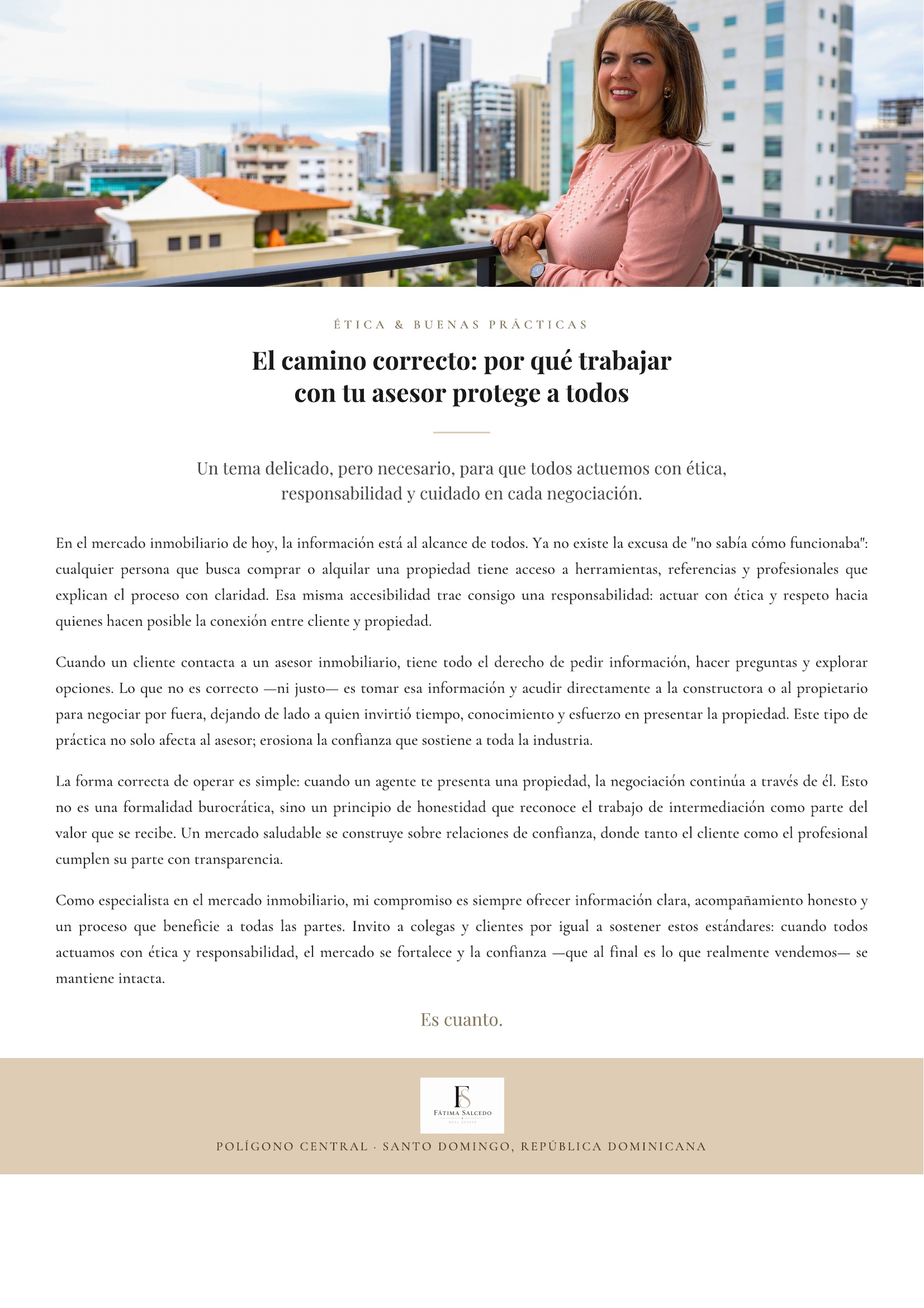 Eticas y buenas prácticas de los clientes....