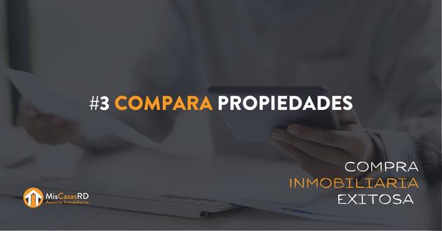 El tercer paso para una compra de vivienda exitosa: comparar propiedades