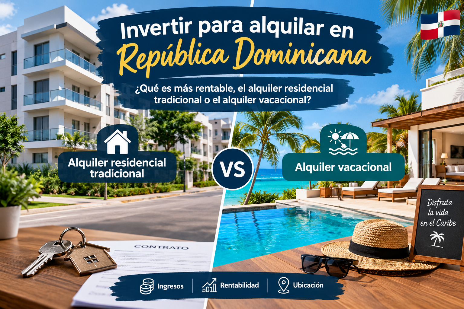Invertir para alquilar en República Dominicana: ¿qué es más rentable, el alquiler residencial tradicional o el alquiler vacacional?