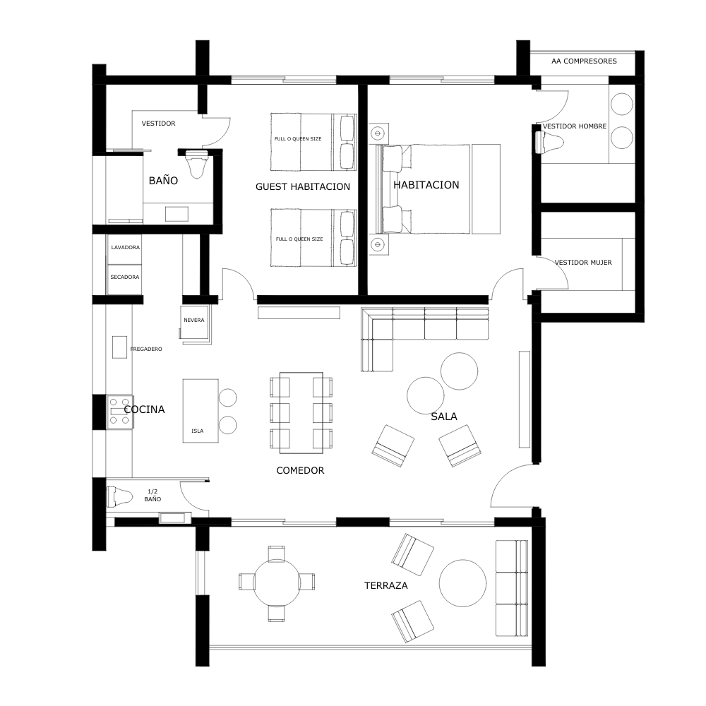Plano de 2 HAB
