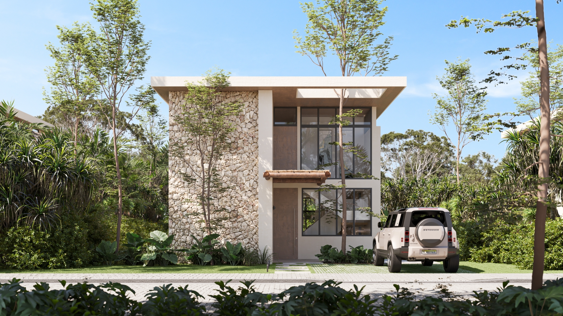 Villas de dos niveles de estilo minimalista en Downtown Punta Cana