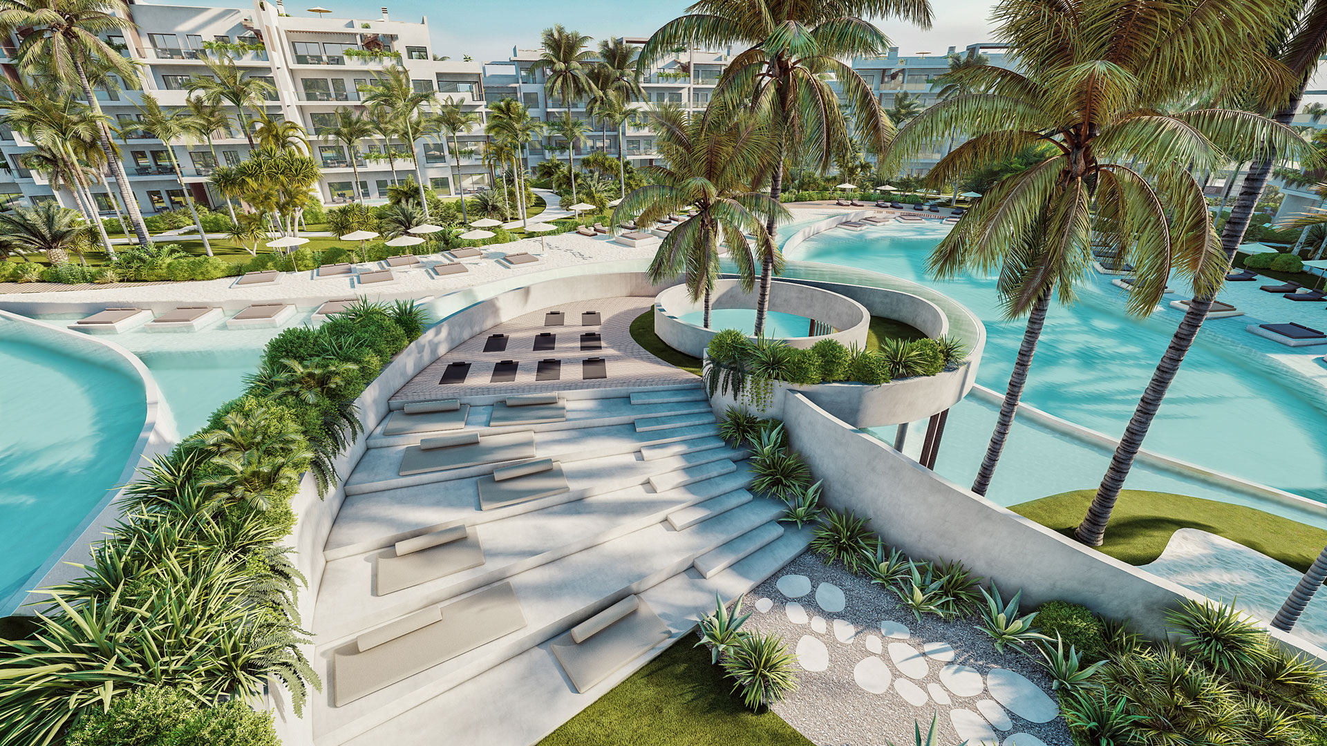 Proyecto de apartamentos con playa artificial en Punta Cana Dolce