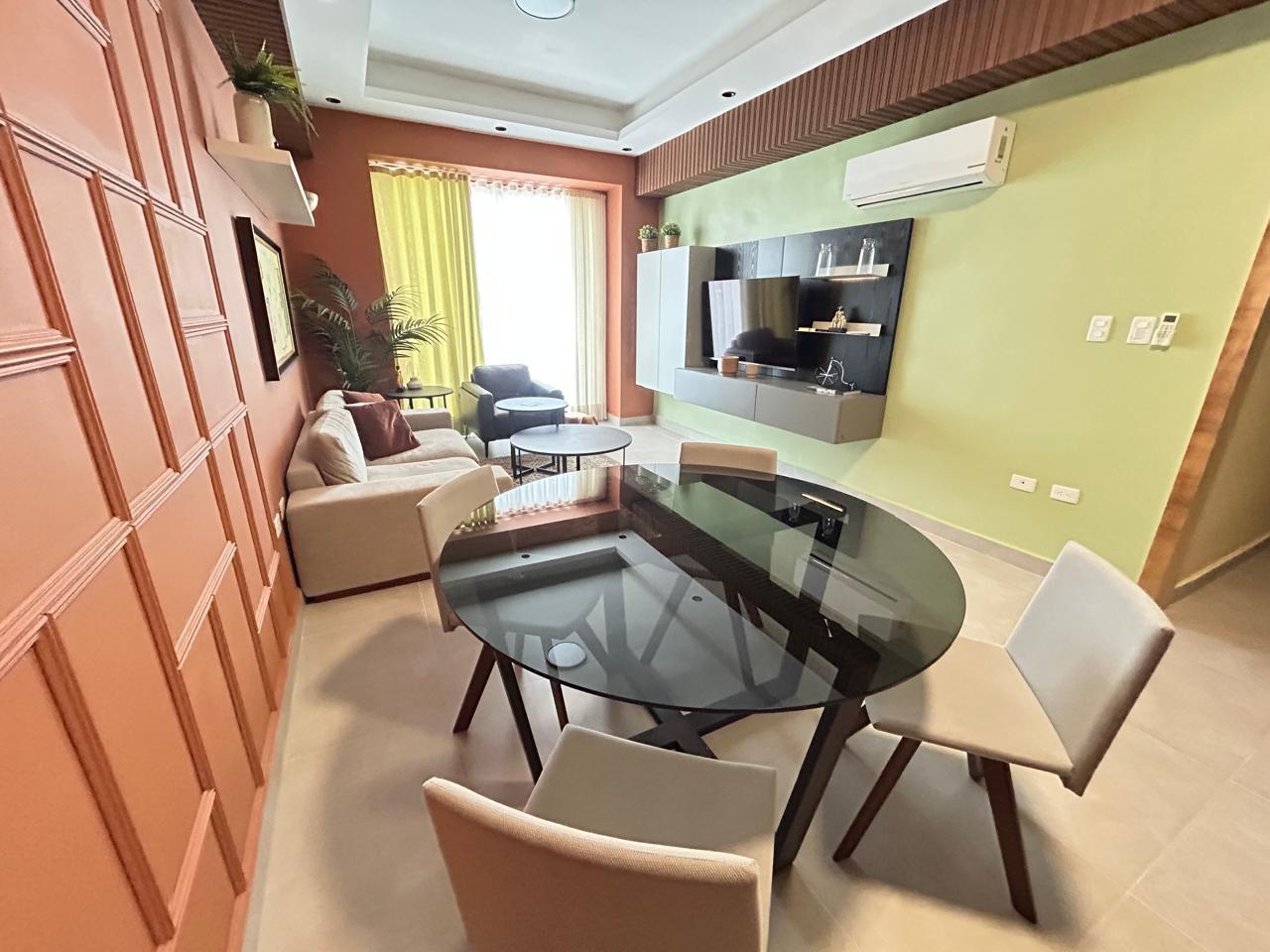 Apartamento en renta amueblado de 2 habitaciones en Evaristo Morales