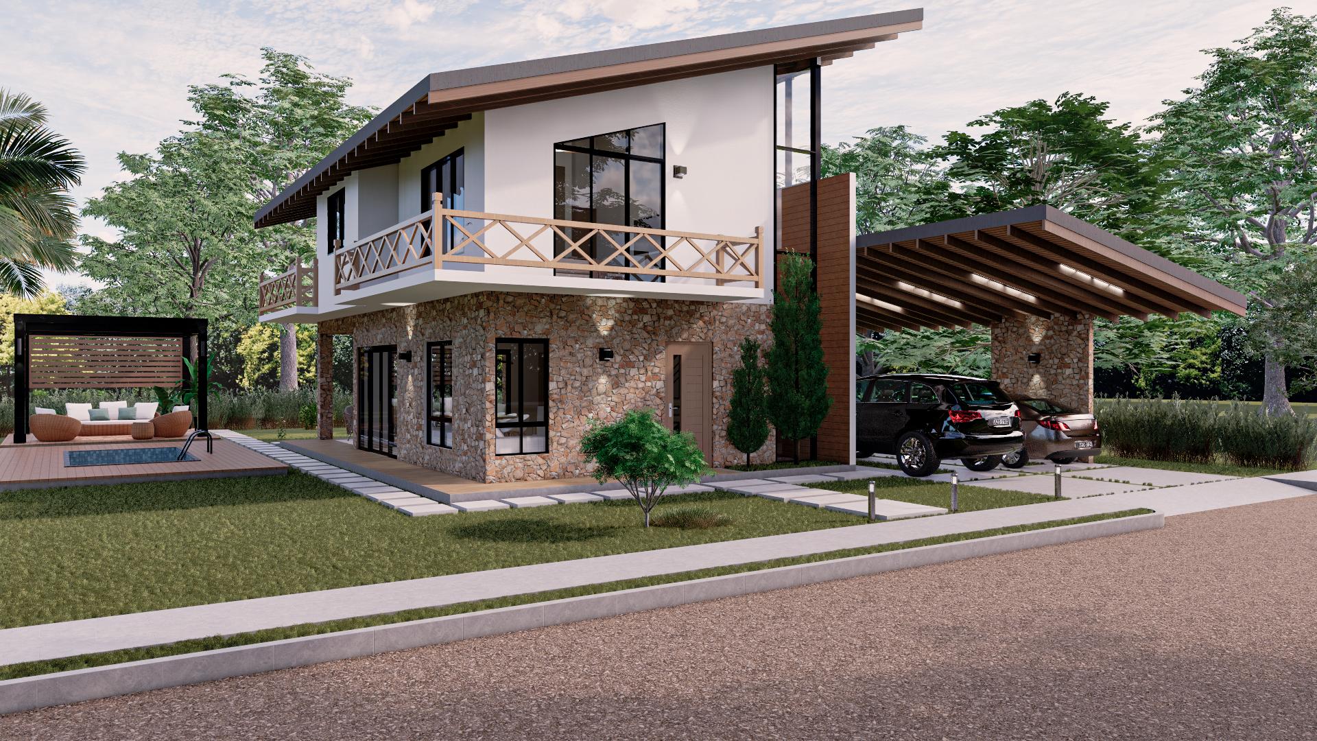 Jarabacoa | Venta de villa con picuzzi climatizado y casa club, Campo Estancia