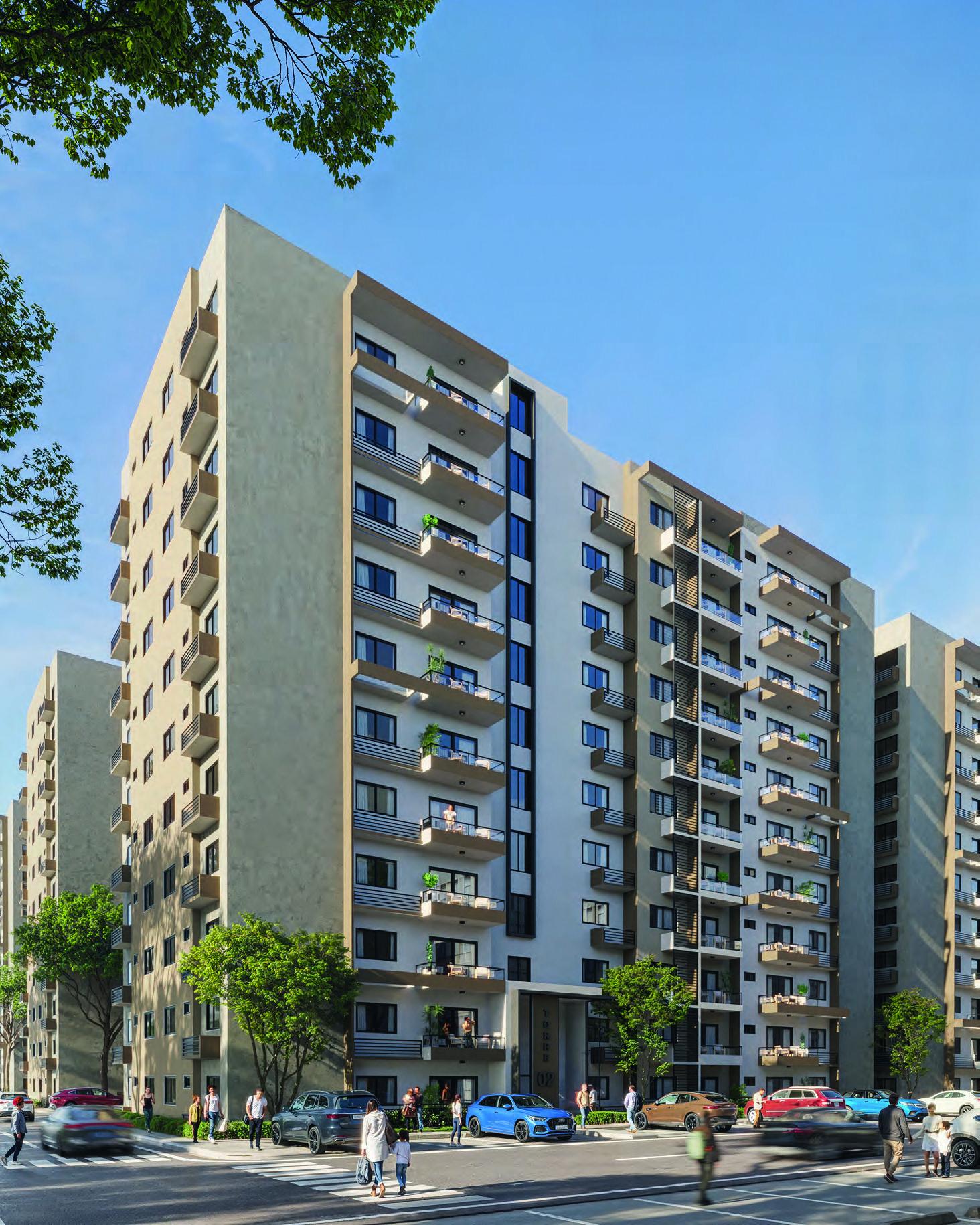 Proyecto en Plano de Torre Ubicado en la Autopista de San Isidro, 1, 2 y 3 Habitaciones, Area Social con Piscina, Gimnasio equipado y diferentes Canchas.
