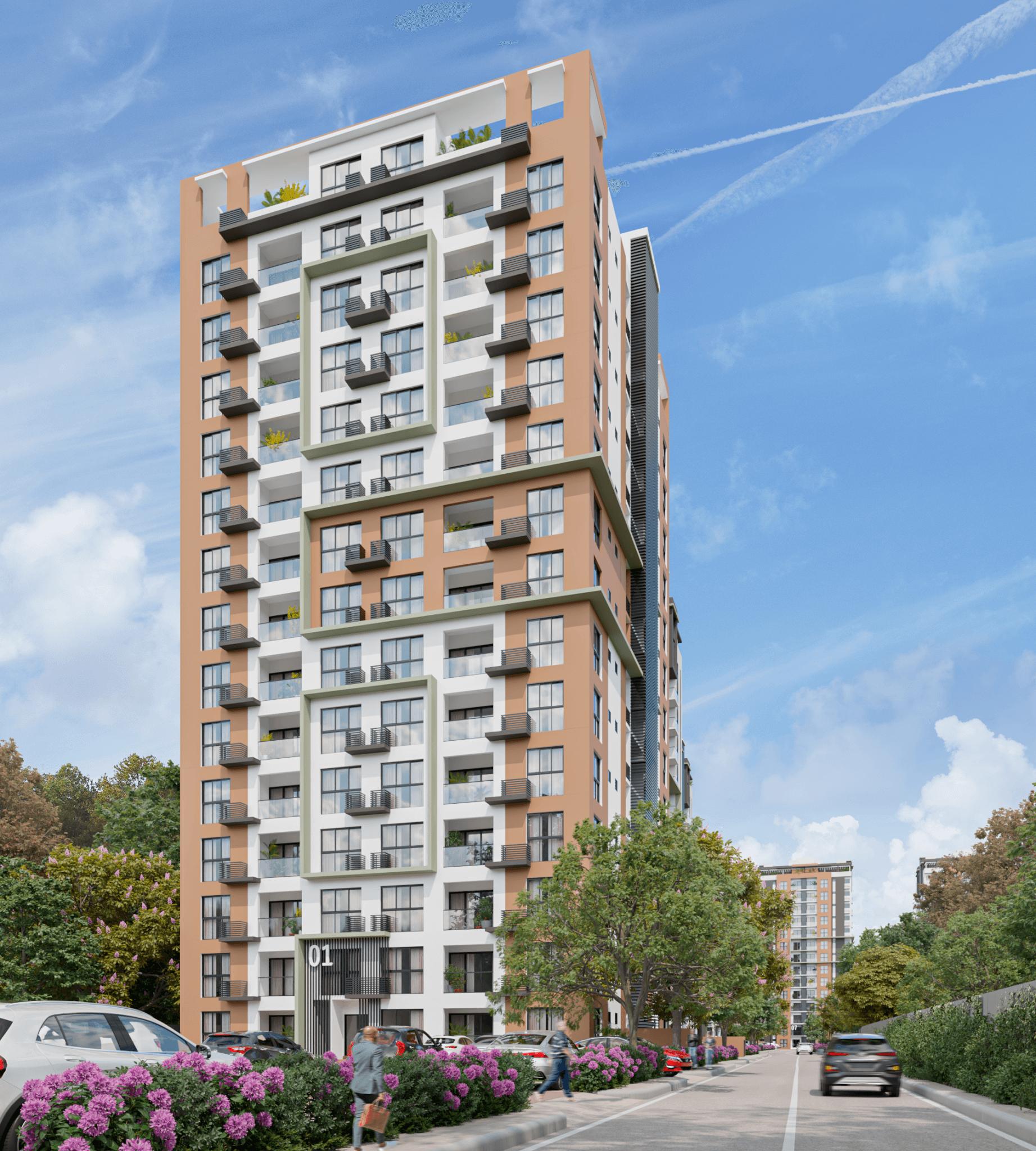 Proyecto de apartamentos en torre, 1, 2 y 3 habitaciones, área social independiente con doble acceso por la Aut. San isidro y Av. Charles de Gaulle.