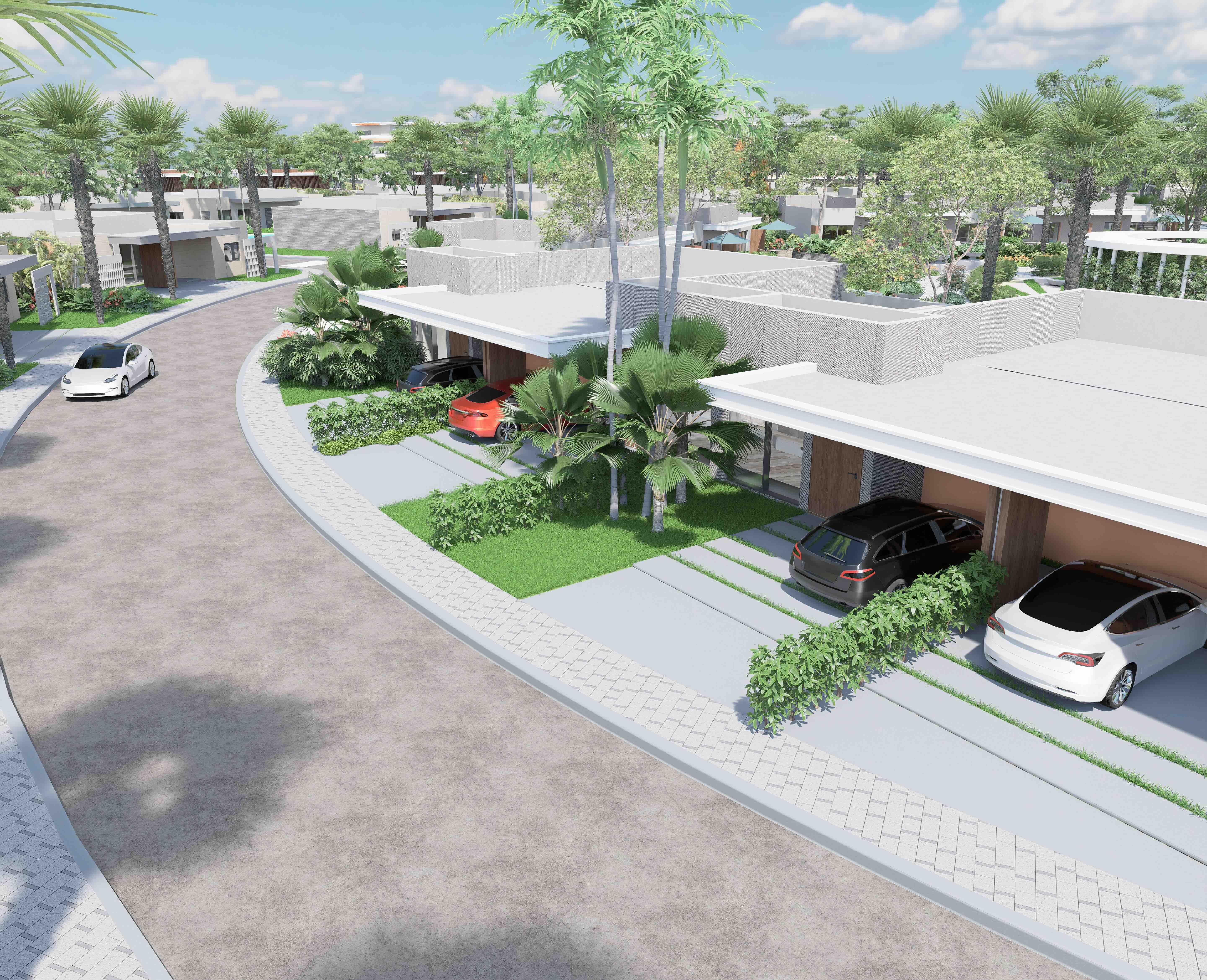 Townhouses y villas en Paradise Garden Blu