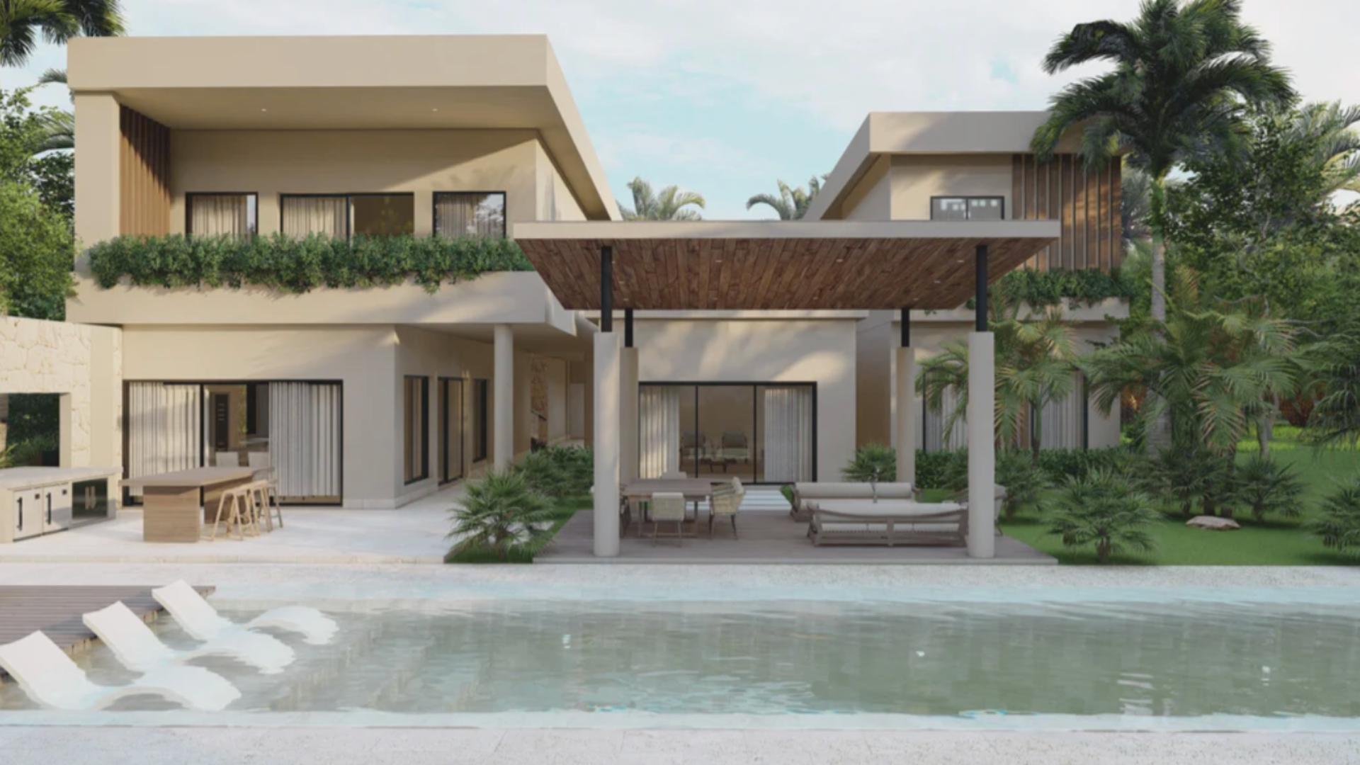 Modern 7-Bedroom Villa with Golf Views in Punta Cana