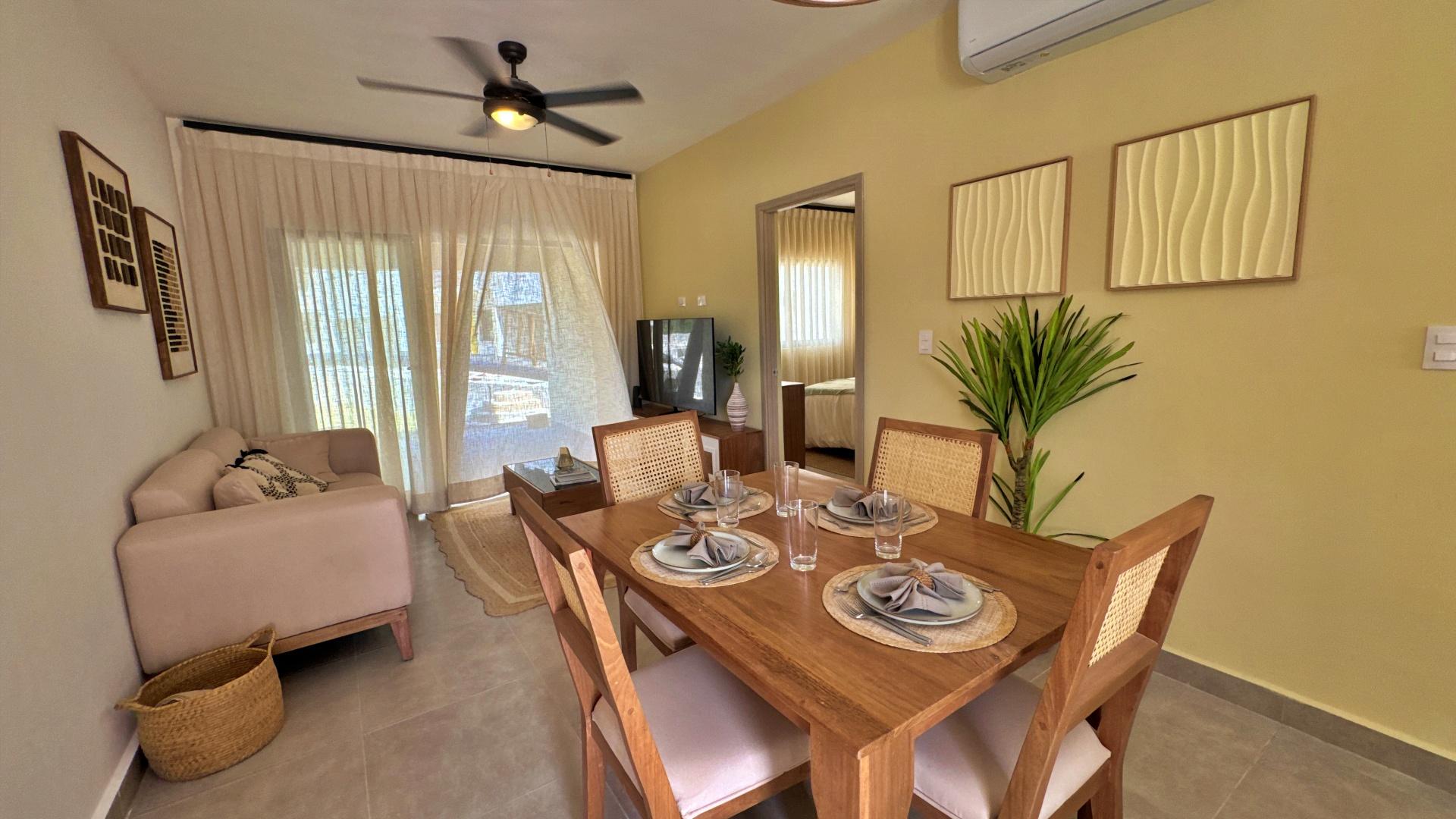2 Bedroom Condo with Private Beach Access and Golf Course in White Sands, Punta Cana