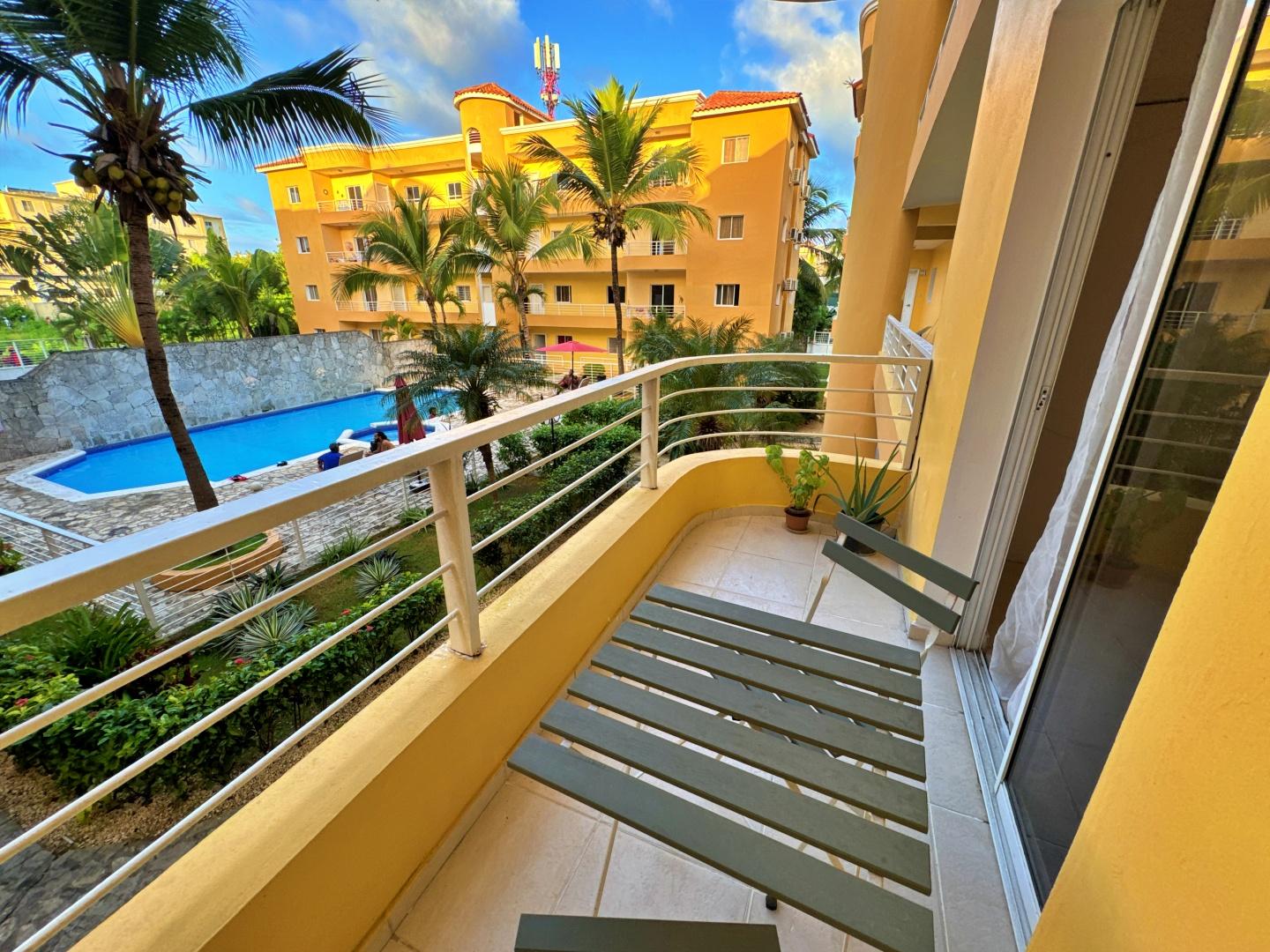 Fully Furnished 2 Bedroom Condo with Pool View and Parking in Gated  Community  Punta Cana