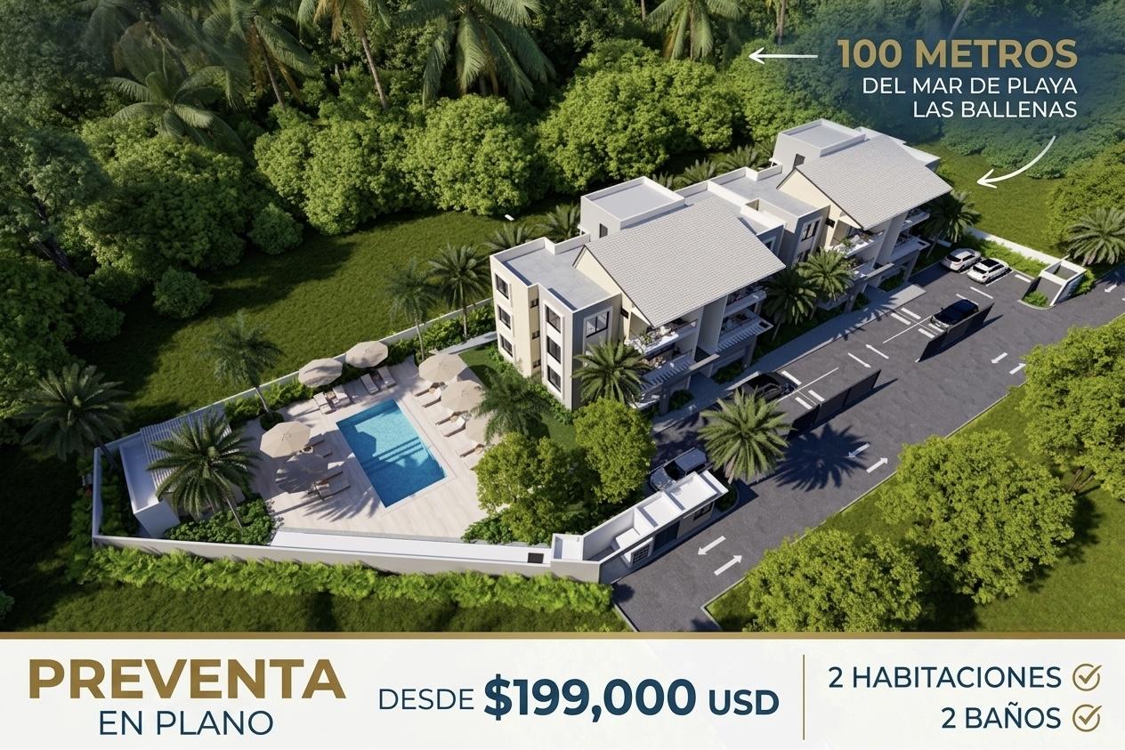 ⚡ ¡NUEVO LANZAMIENTO! Preventa exclusiva desde US$199K, Las Terrenas Samana, Playa Las Ballenas.