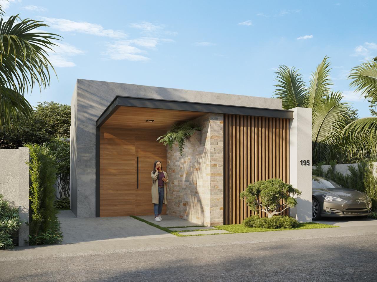 Casa con patio modernas las de 1 y 2 niveles