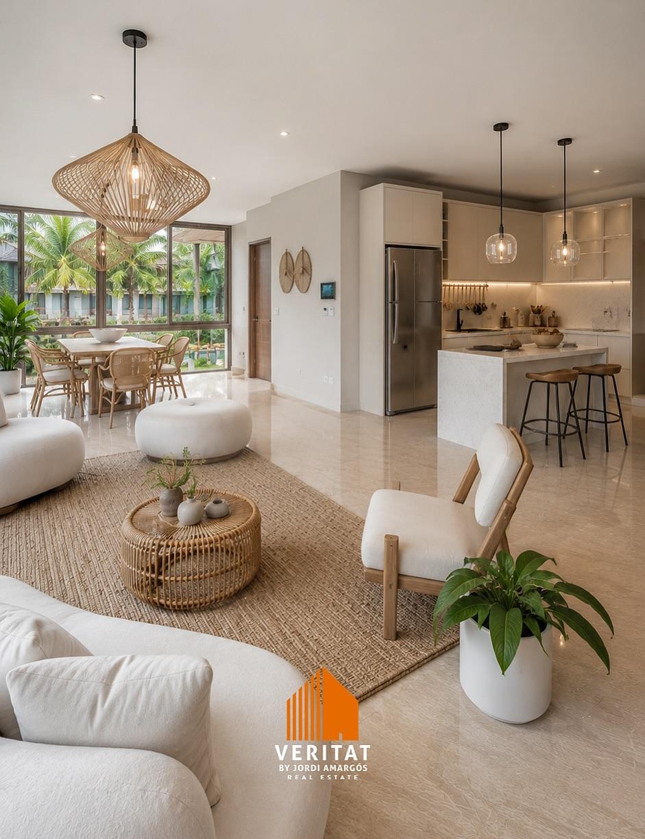 Interior de un apartamento de Casa Cristalina, Las Terrenas