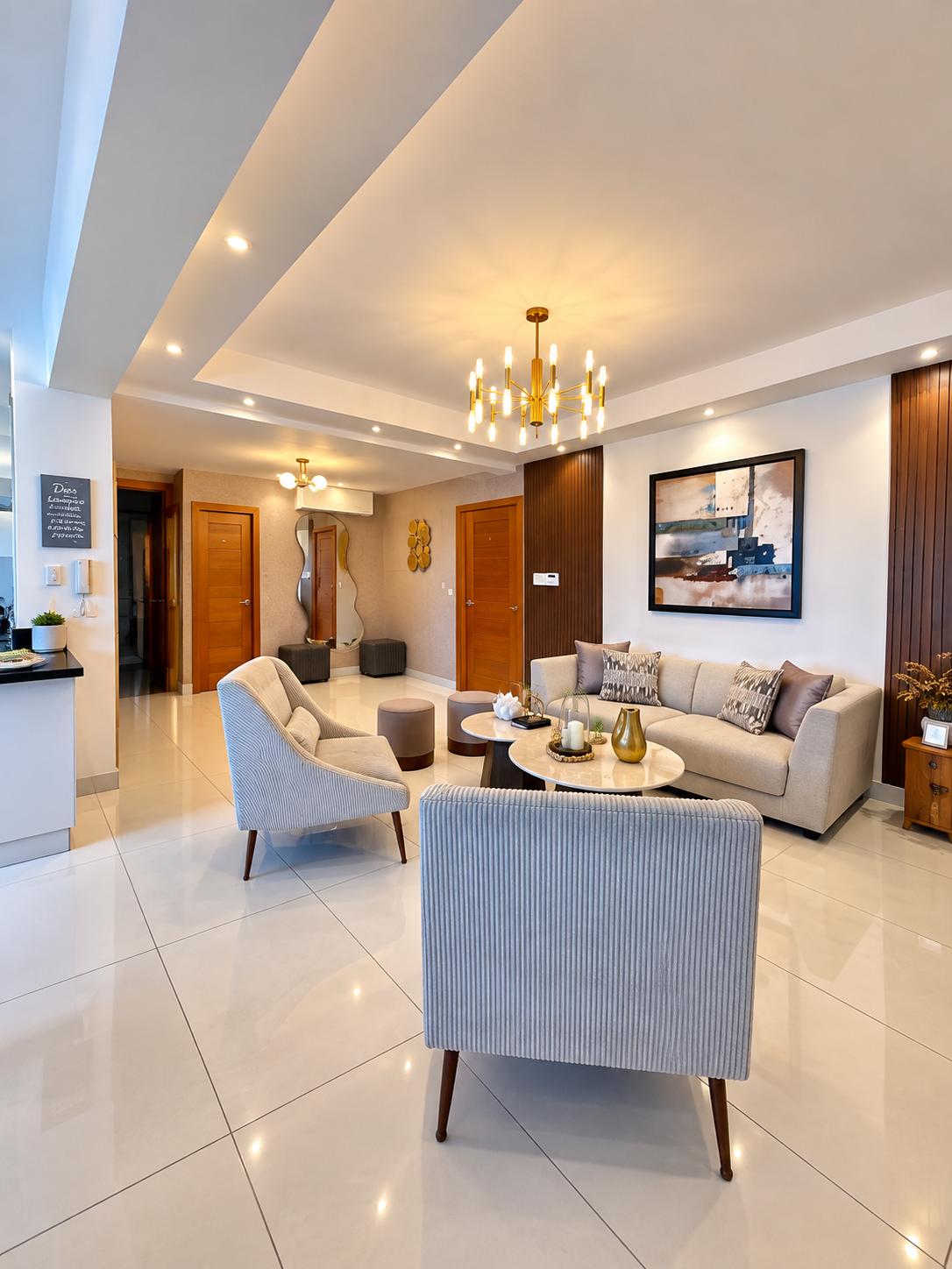 Sala del apartamento en Los Prados, Santo Domingo