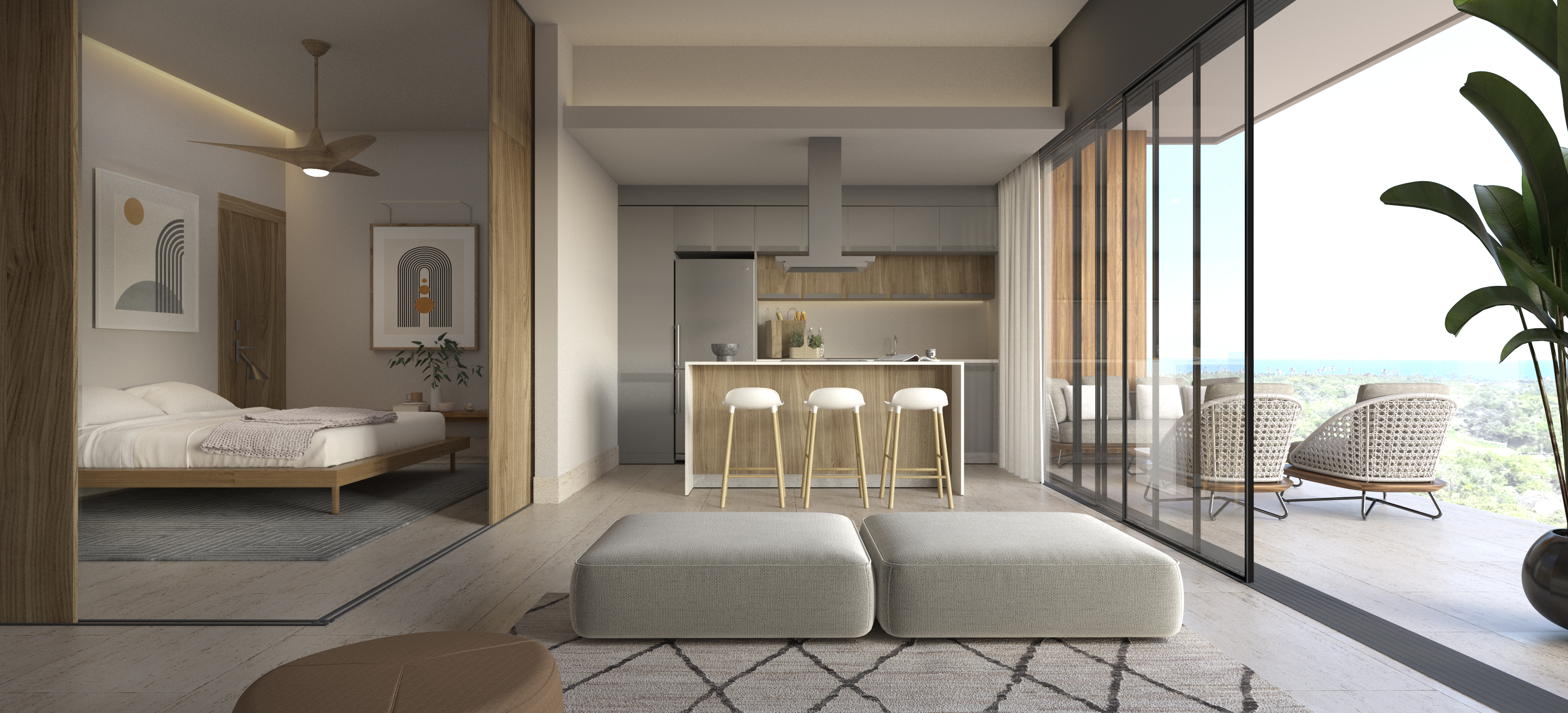 Solea Palms Estudio 1 Habitacion Sala Solea Palms Estudio 1 Habitacion Sala