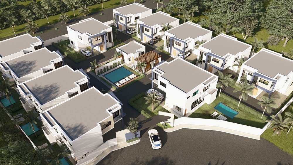 Villas en venta, Villas Individuales, Esta ubicado en la Urbanizacion Palma del Sol I, Av Dr Ocean, Bavaro