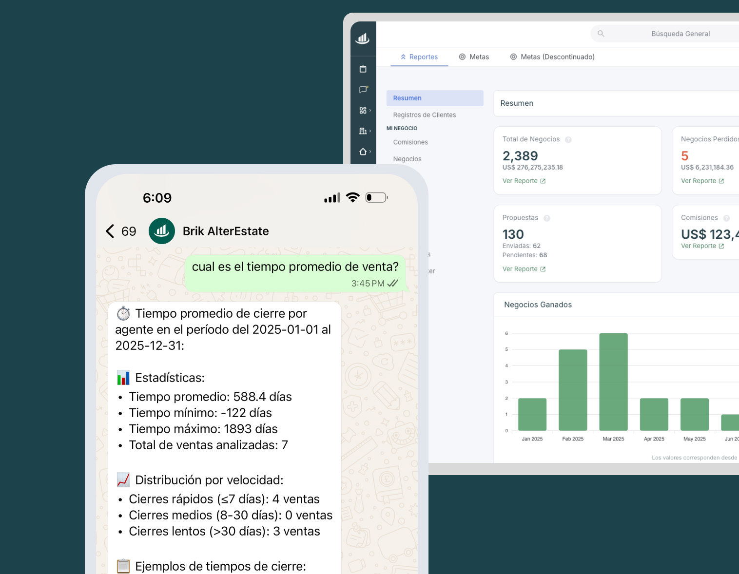 Pregúntale a Brik cómo va tu negocio — en segundos