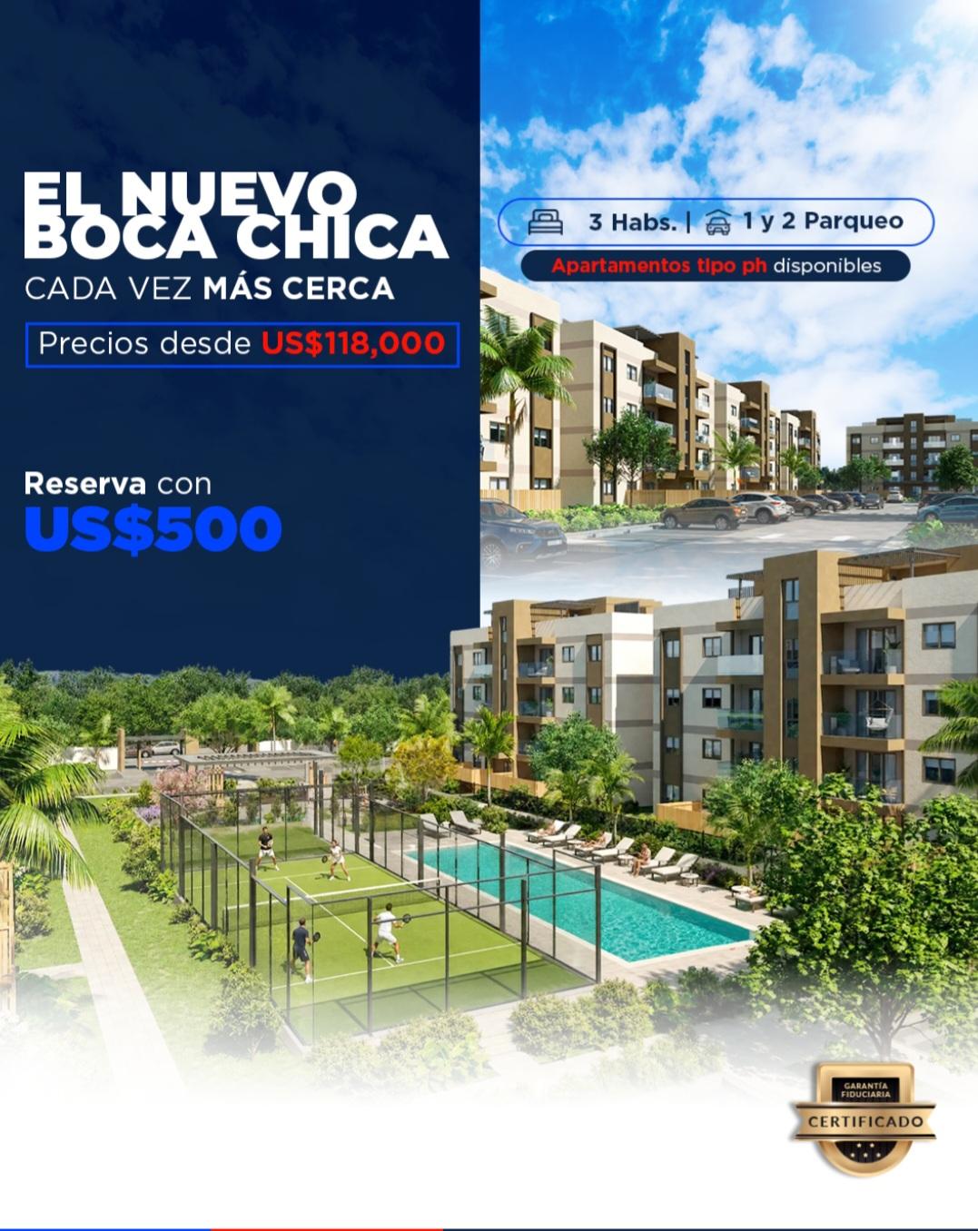 PROYECTO DE APARTAMENTOS EN BOCA CHICA