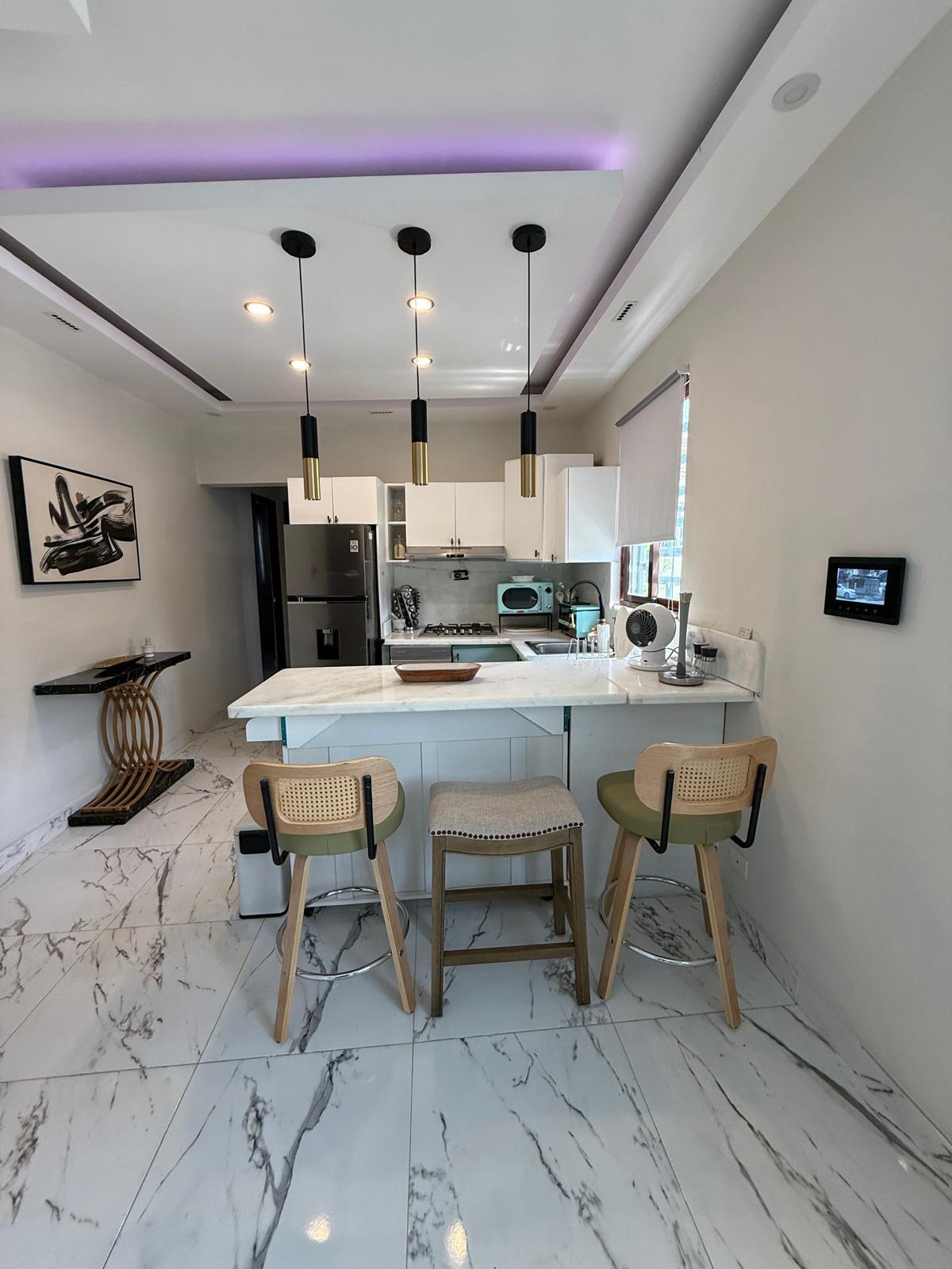 Apartamento Amueblado de 2 Habitaciones en Alquiler, Los Jardines Metropolitanos, Santiago