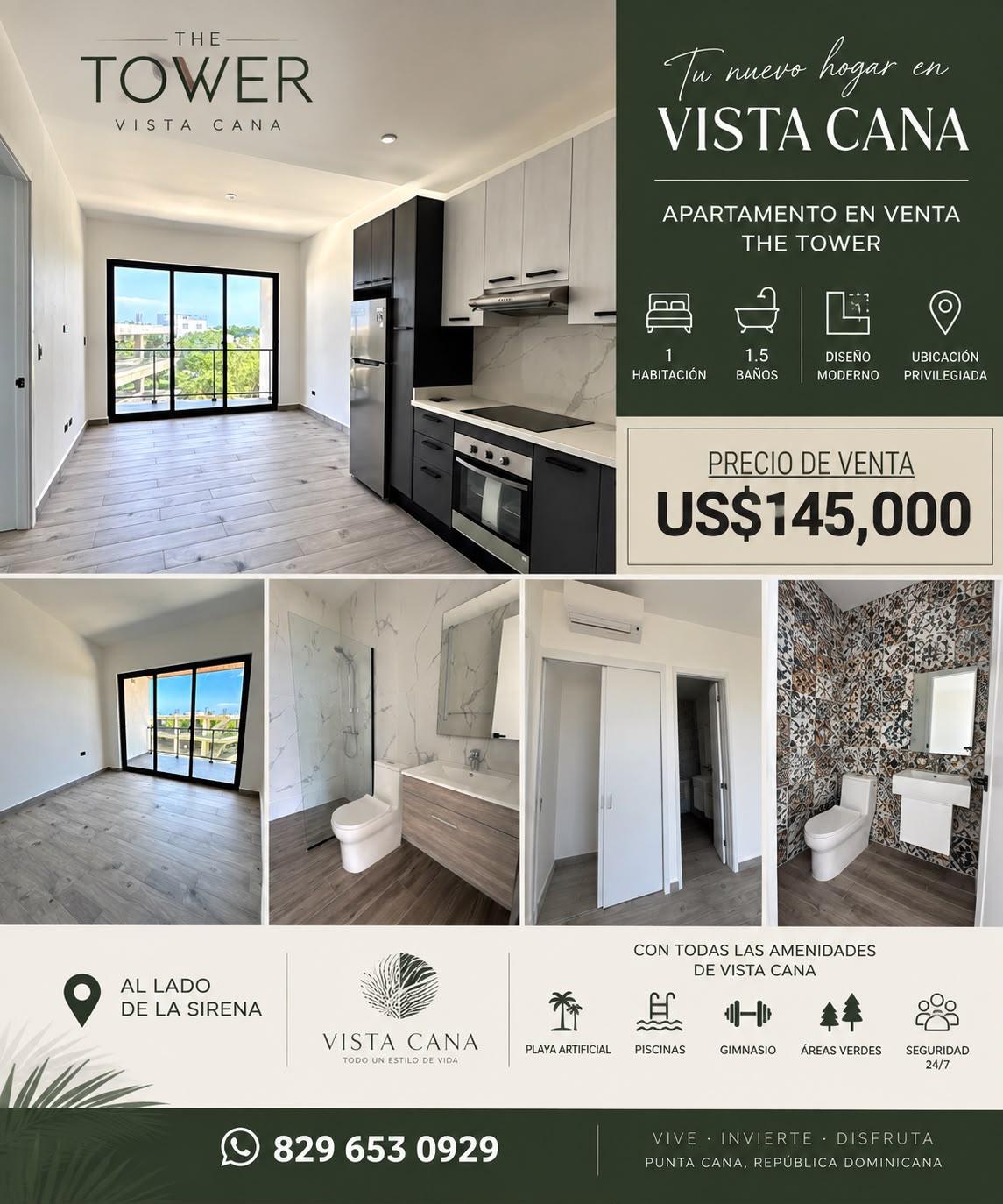 The Tower | 1 Habitacion | Vista Cana Punta Cana | Confotur
