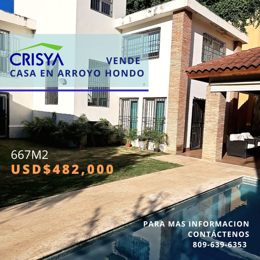 Vende Amplioa Casa en Sector Arroyo Hondo