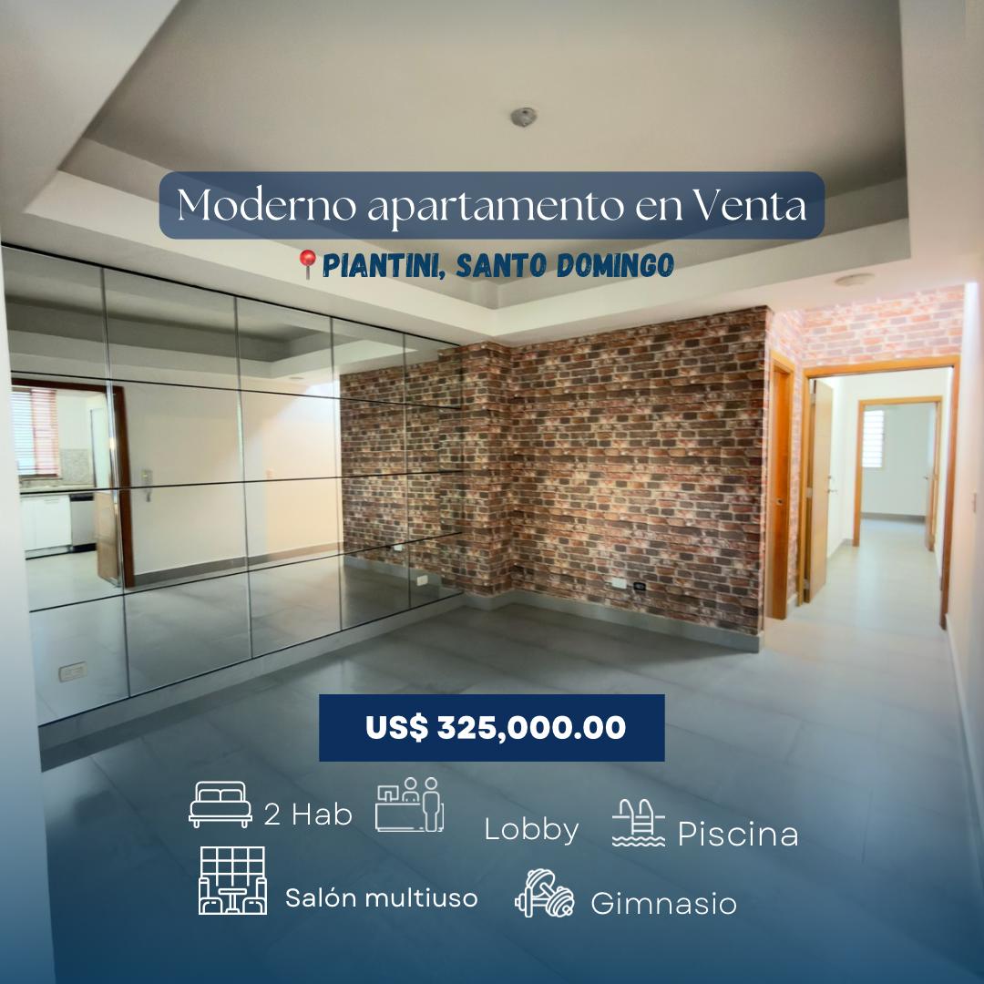 Piantini | 2 Habitaciones | US$325,000 | Alquiler US$1,250