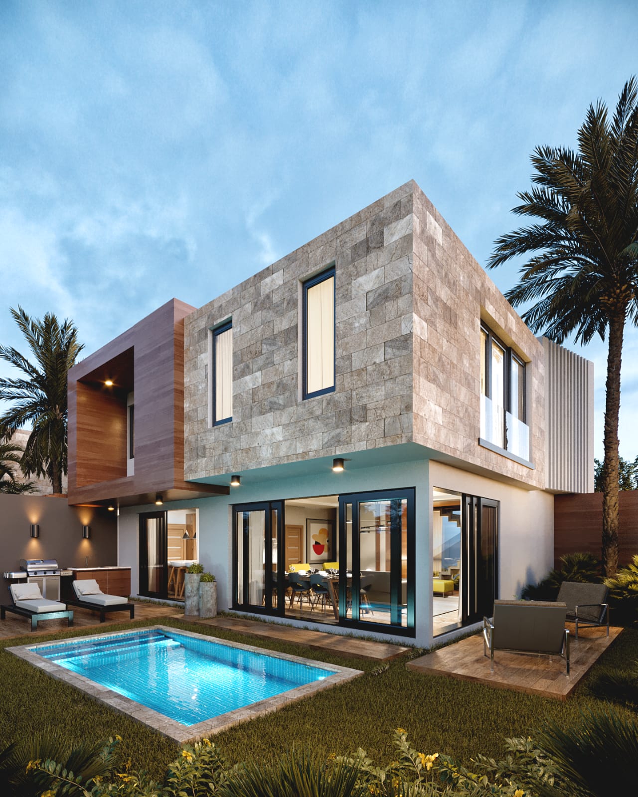 Amplias villas de lujo dentro del complejo Downtown Punta