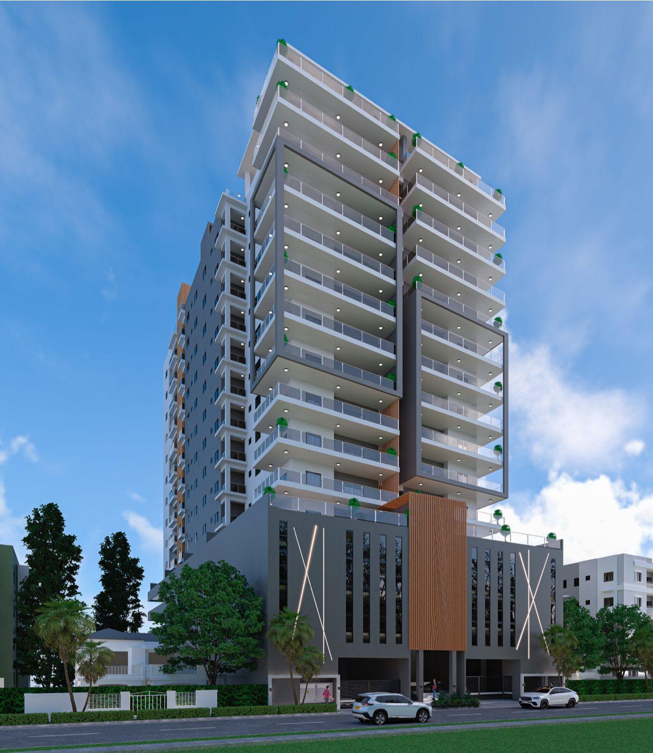 Espectacular Torre de apartamentos de 12 niveles en Ensanche Ozama