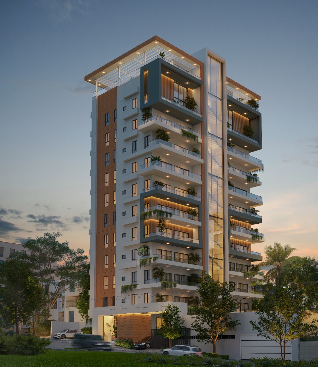 Espectacular vista de la ciudad de Santiago