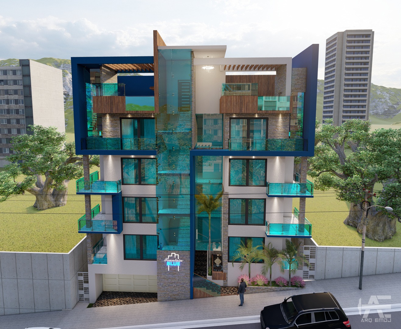 Torre de hermosos apartamentos