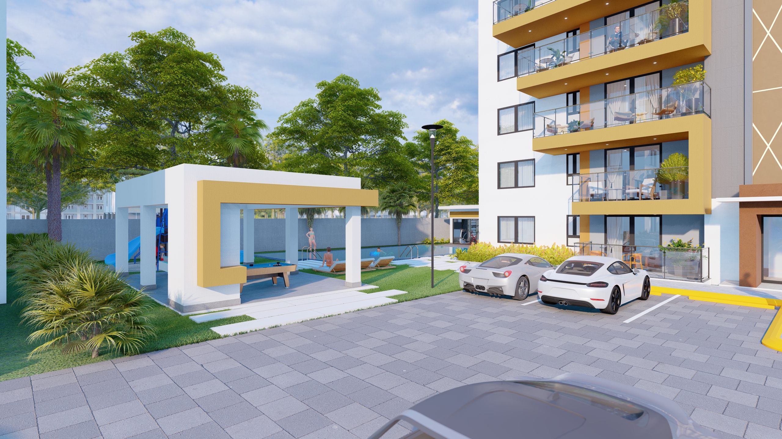 Proyecto de apartamentos cerrado en Santiago