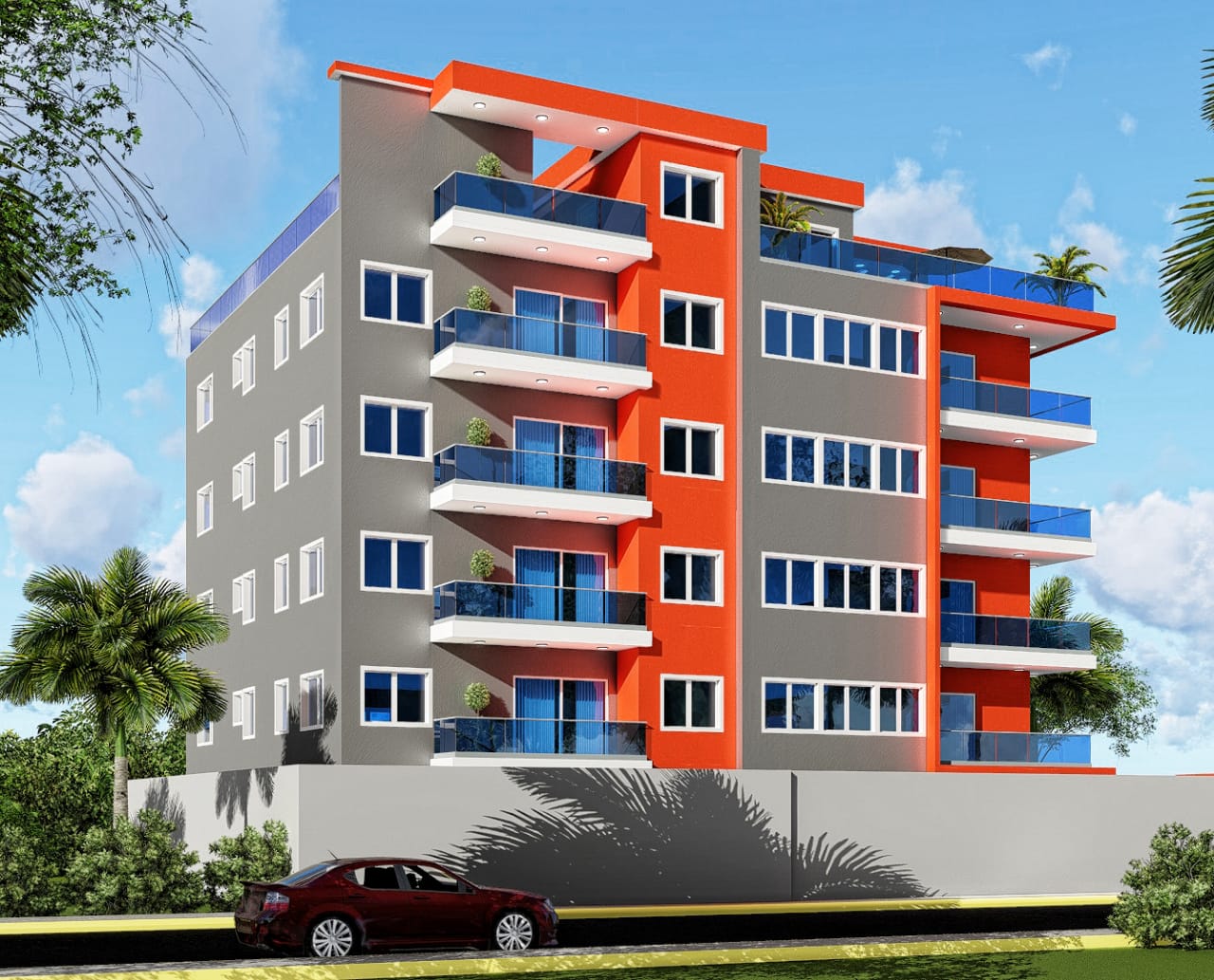 Res. Cerrado de apartamentos próximo a la Avenida España