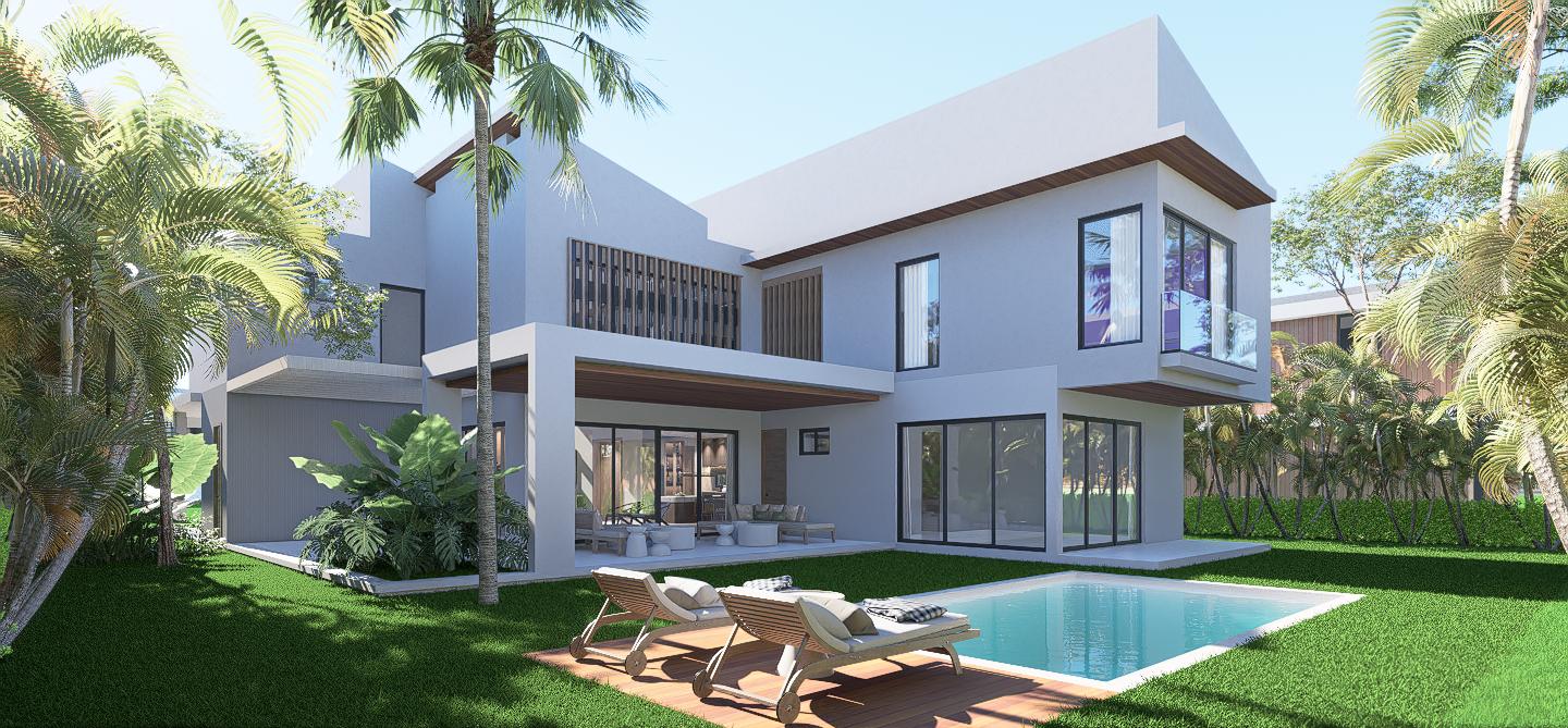 espectacular villa a la venta en Punta Cana Village, de 4 habitaciones con sus baños, estudio, 346 m² de construcción y 678.62 m² de terreno, lineá blanca incluida y excelentes terminaciones, diseñada para disfrutar de amplios espacios, privacidad y comodidad.
