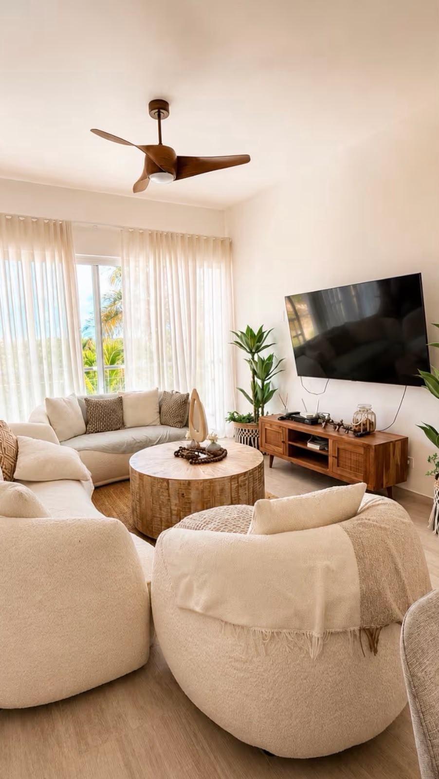 Penthouse amueblado con gran terraza y vista al mar en Cana Bay