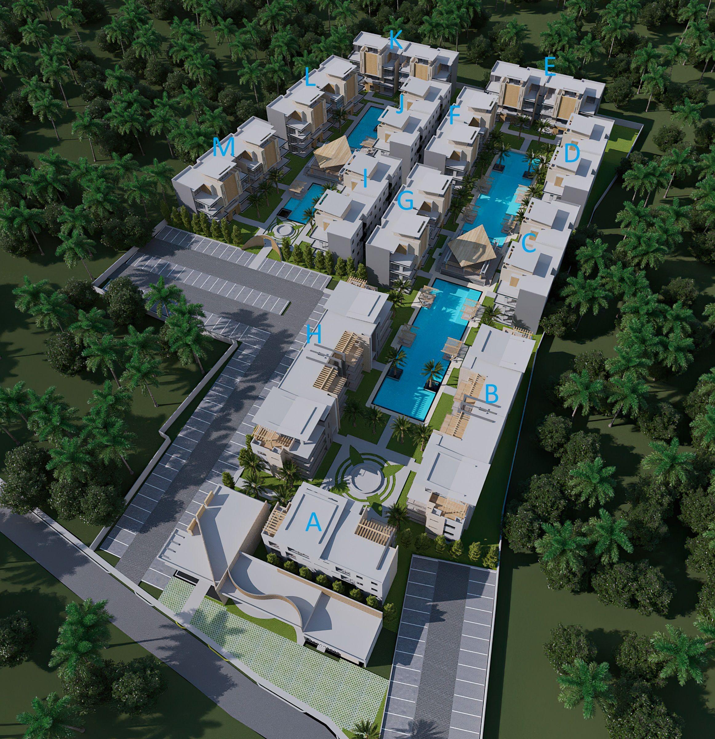 Modernos apartamentos frente a la playa en el corazón de Bávaro, Punta Cana, de 1 y 2 habitaciones