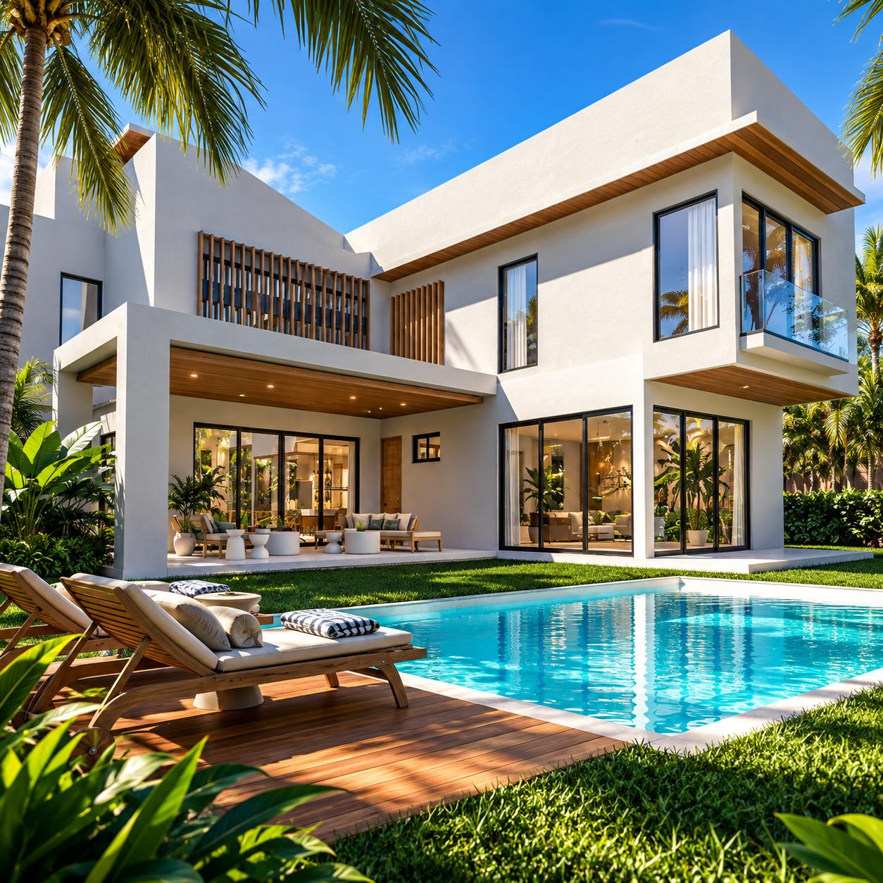 Moderna villa de 4 habitaciones ubicada en el exclusivo sector de Punta Cana Village A pocos minutos del Aeropuerto Internacional de Punta Cana
