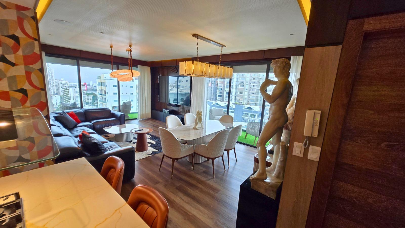 Apartamento de lujo amueblado en alquiler en Piantini