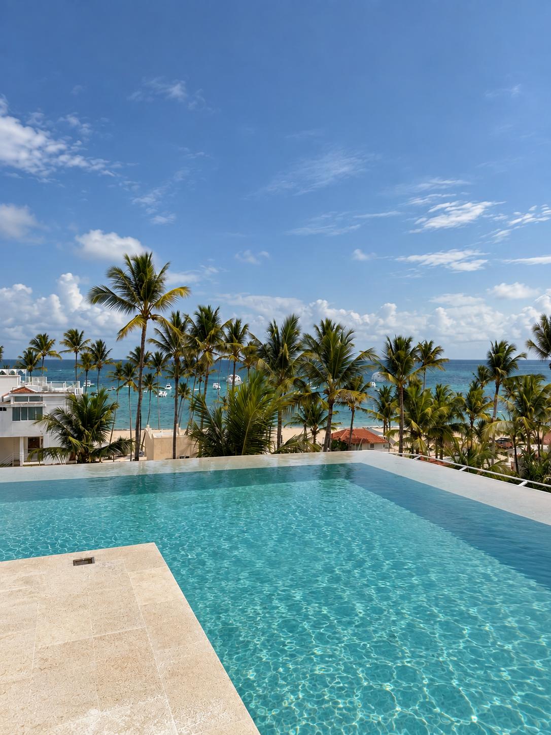 New Corner 2BR with Partial Ocean View | Los Corales