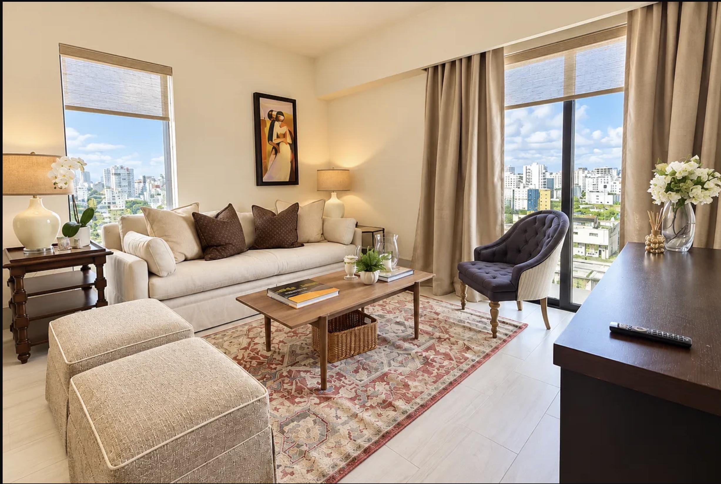 Apartamento en Alquiler Piantini | 1 habitacion Amueblado y Totalmente Equipado
