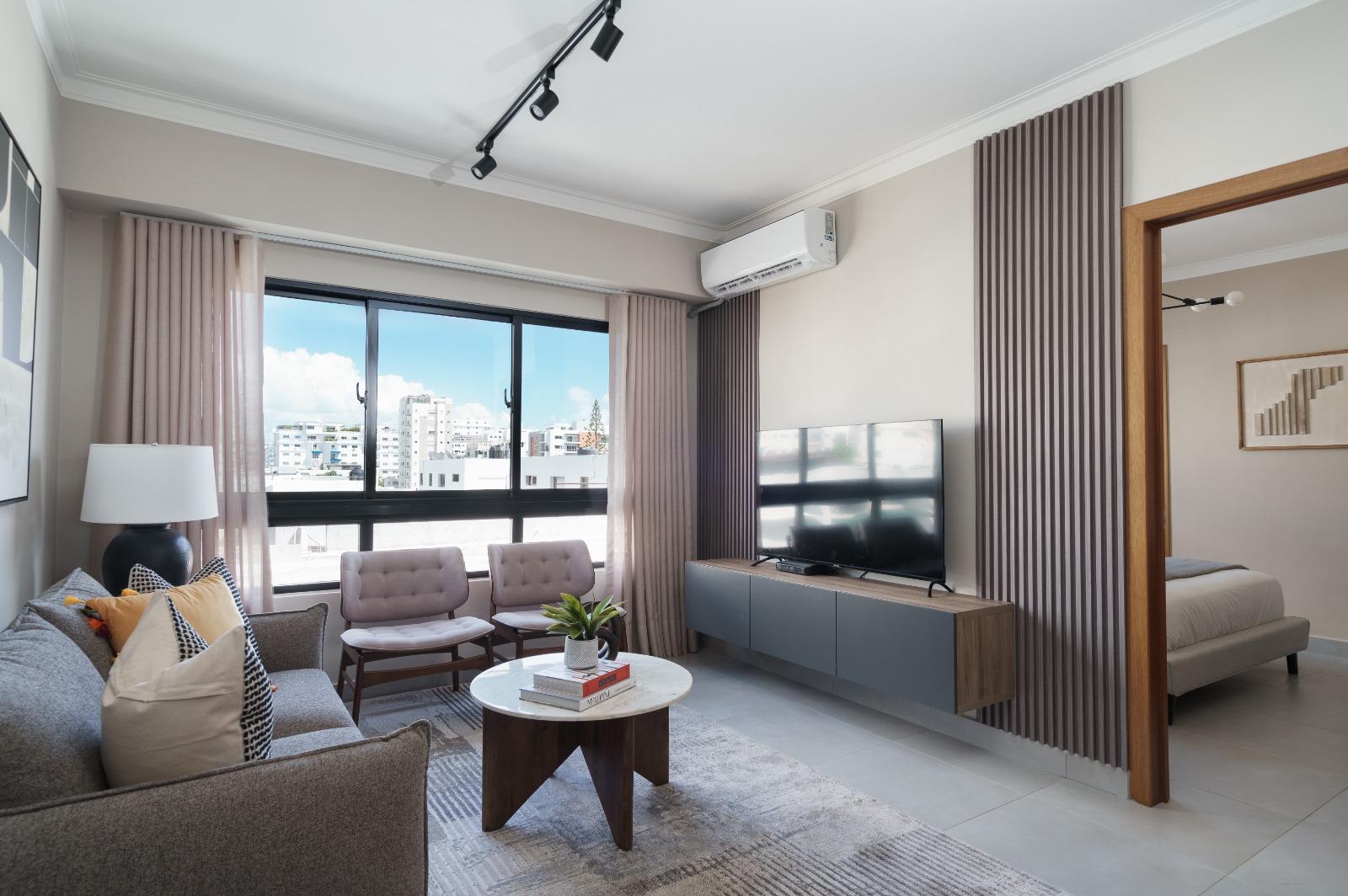ALQUILER!! DE MODERNO APARTAMENTO AMUEBLADO EN EVARISTO MORALES