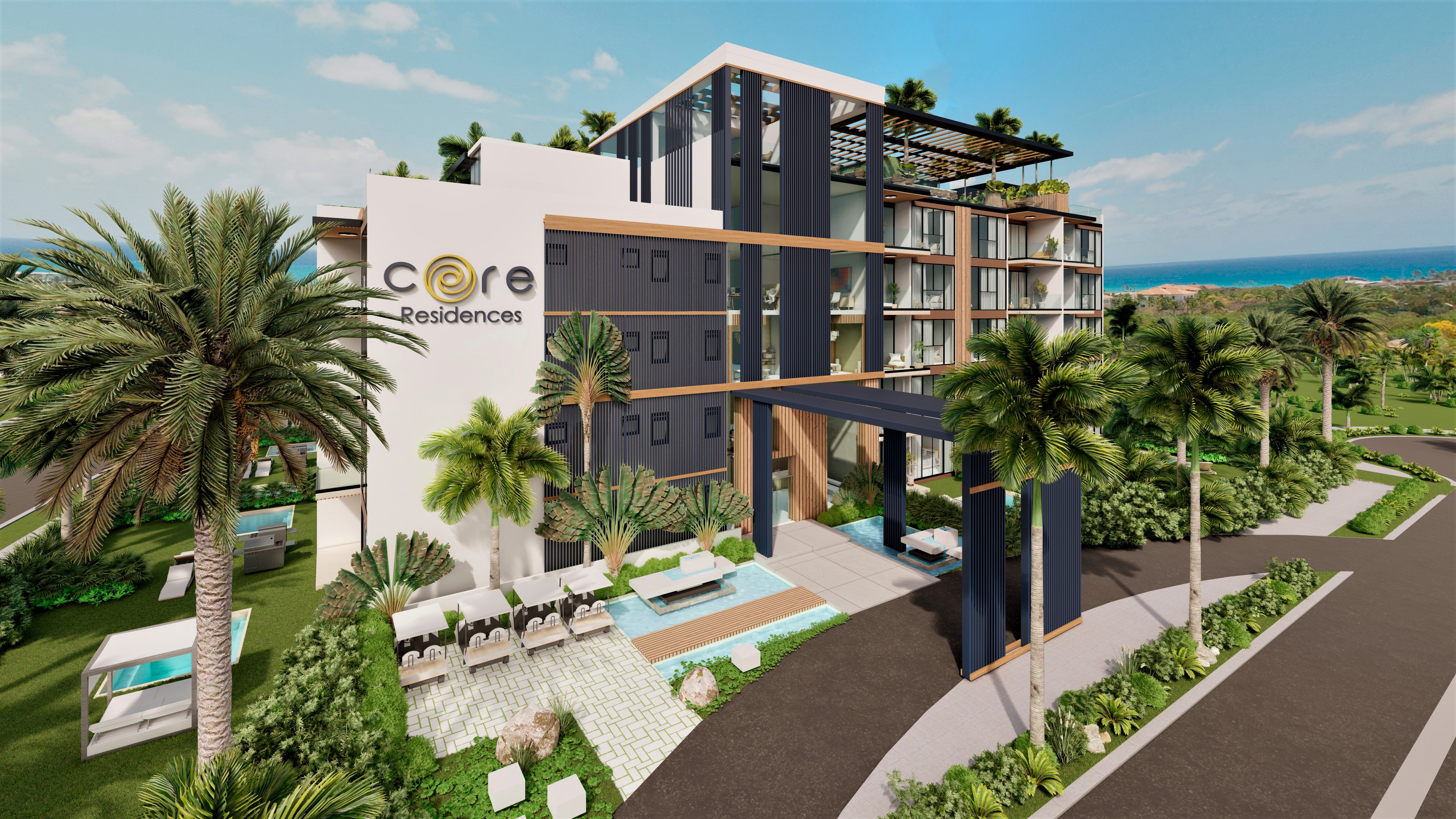 Proyecto EXCLUSIVO de 59 apartamentos de 1 y 2 habitaciones con PISCINAS DE 12 metros, amplios PATIOS desde 50 a 133 metros PENTHOUSES y todos con habitación amplia de servicio.