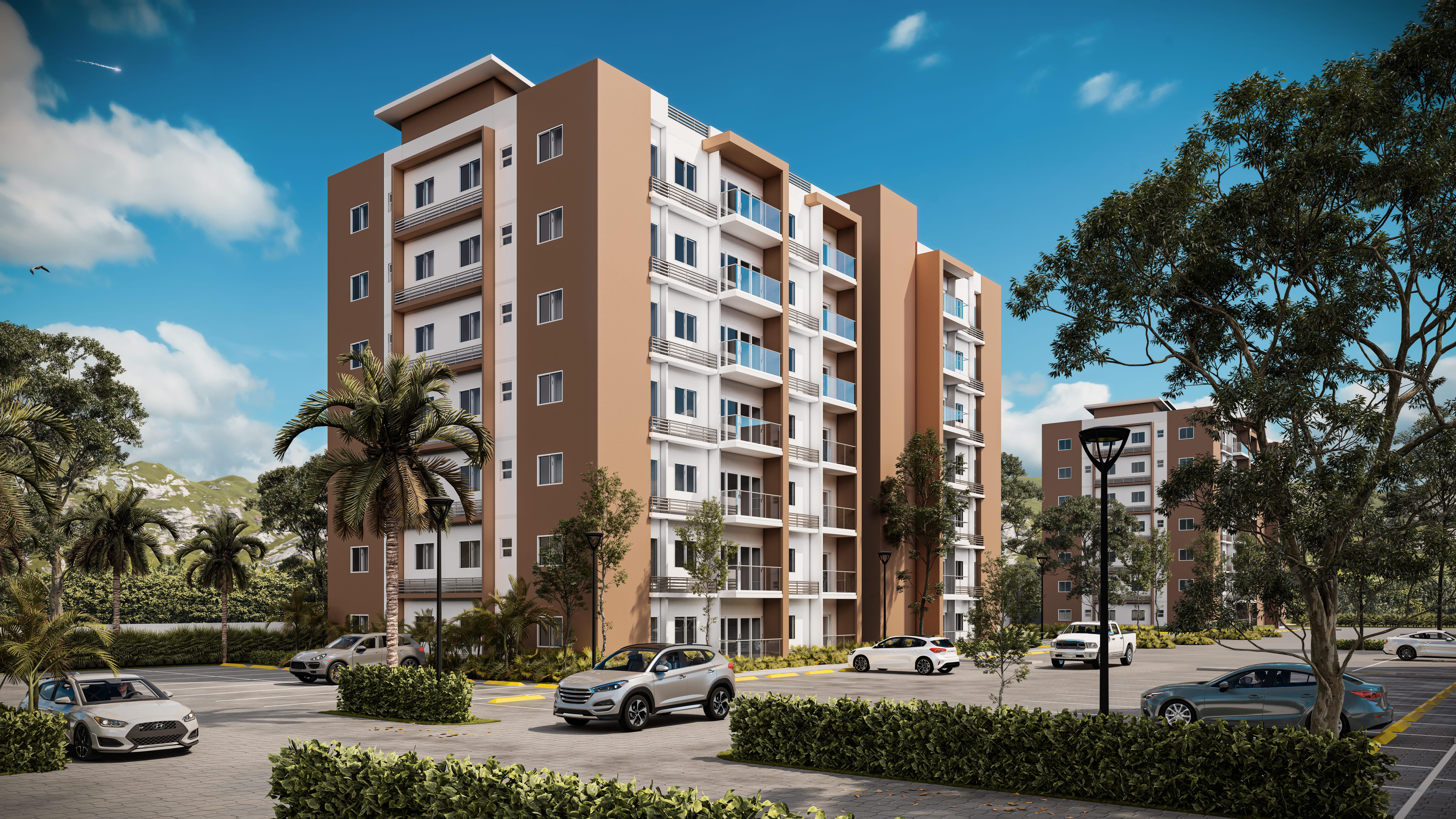 Apartamento de 3 Habitaciones frente a la UASD con Parqueo Asignado en Santiago