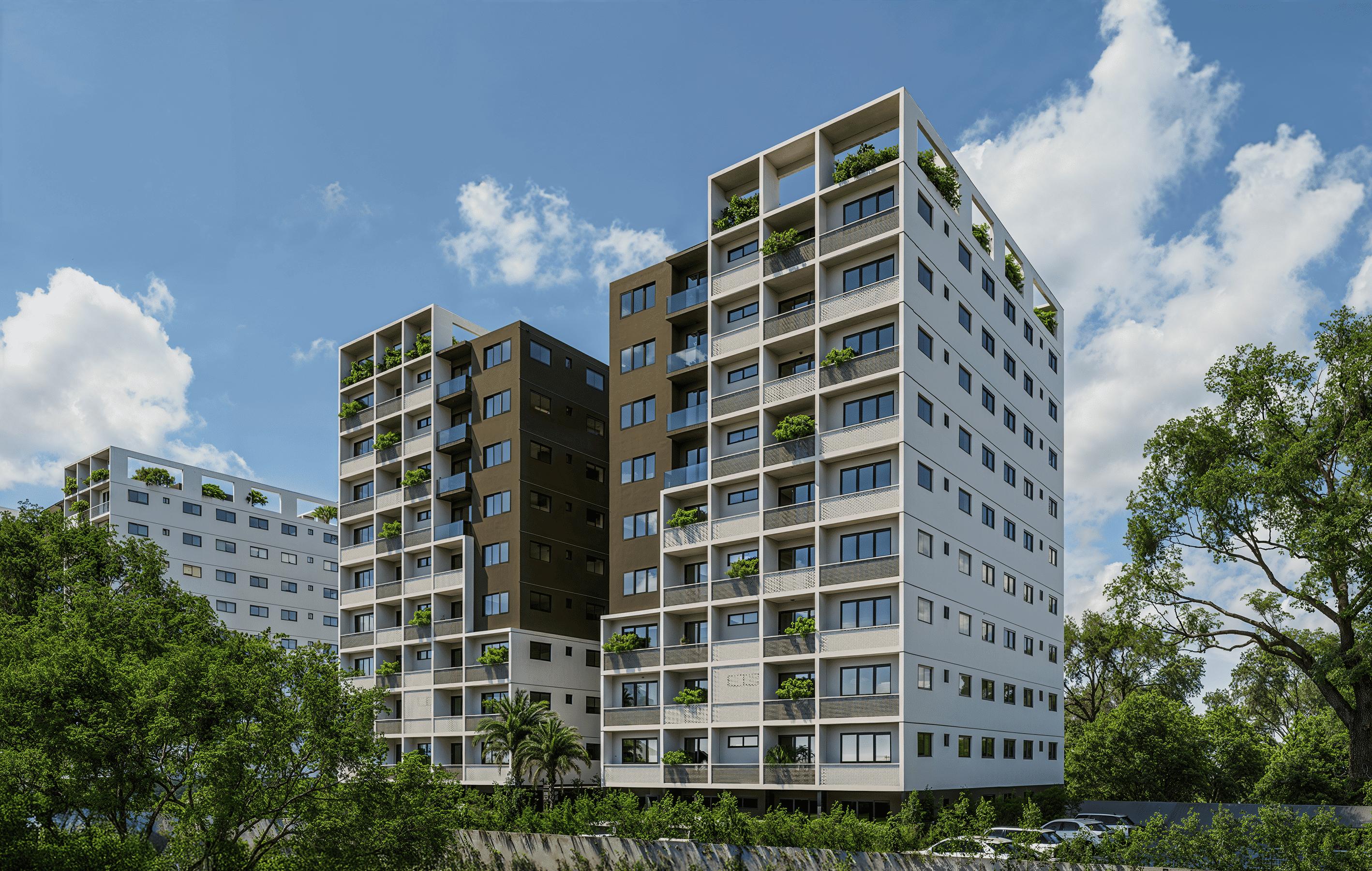 Apartamento de 2 y 3 Habitaciones con Balcón, Piscina y Rooftop en Zona Estratégica de Santiago