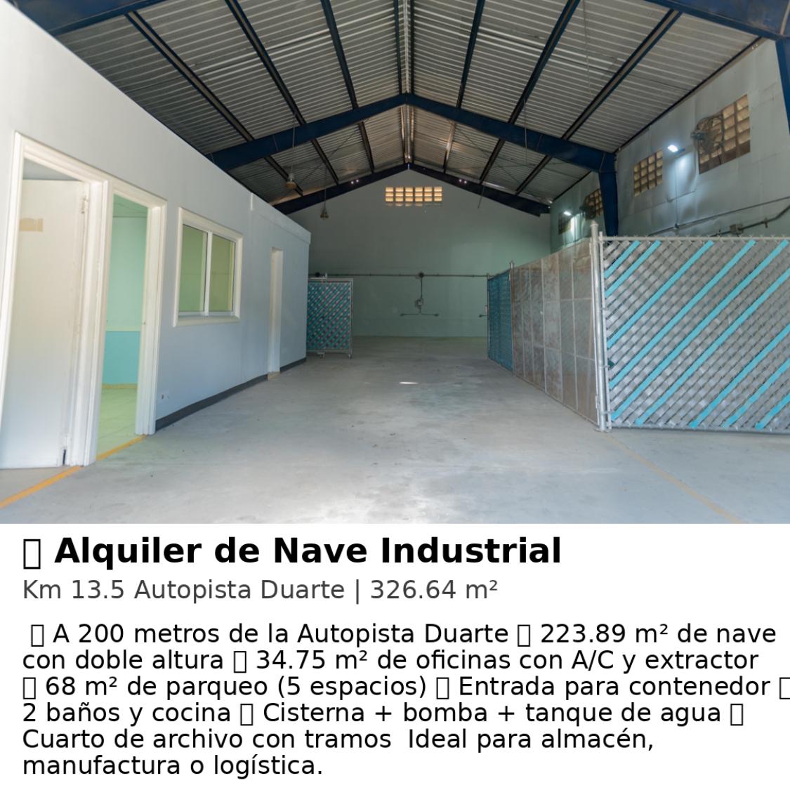 📍Nave Industrial. Autopista Duarte