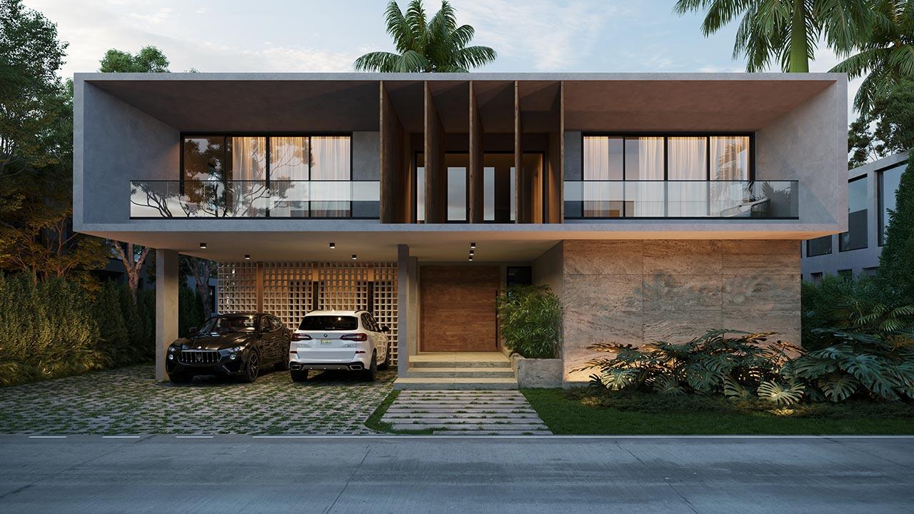 Villa de 5 habitaciones, Elegancia Tropical y Arquitectura Moderna en Punta Cana Village